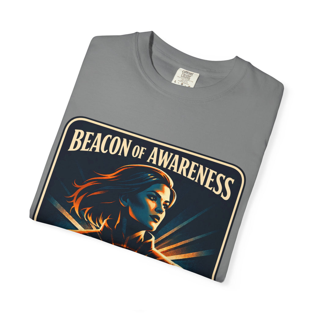 Power Runs Black Beacon of Awareness T-Shirt — “Astra: I hear truth hidden beneath noise” Cosmic Graphic Tee by Power Runs Black