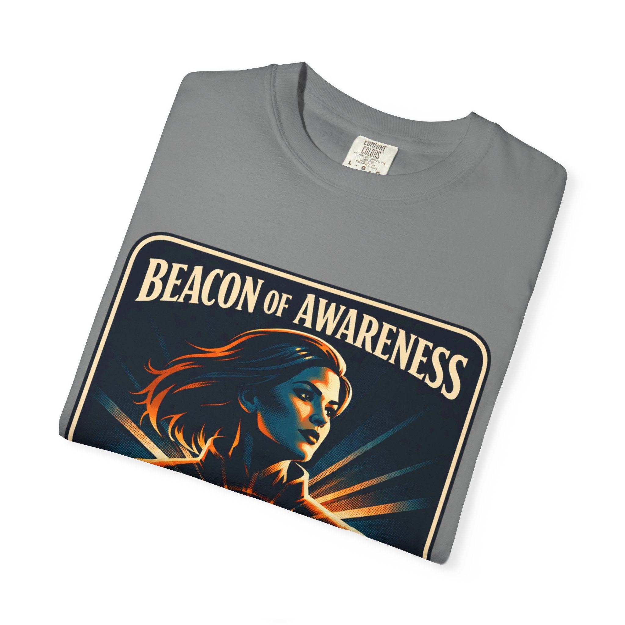Power Runs Black Beacon of Awareness T-Shirt — “Astra: I hear truth hidden beneath noise” Cosmic Graphic Tee by Power Runs Black