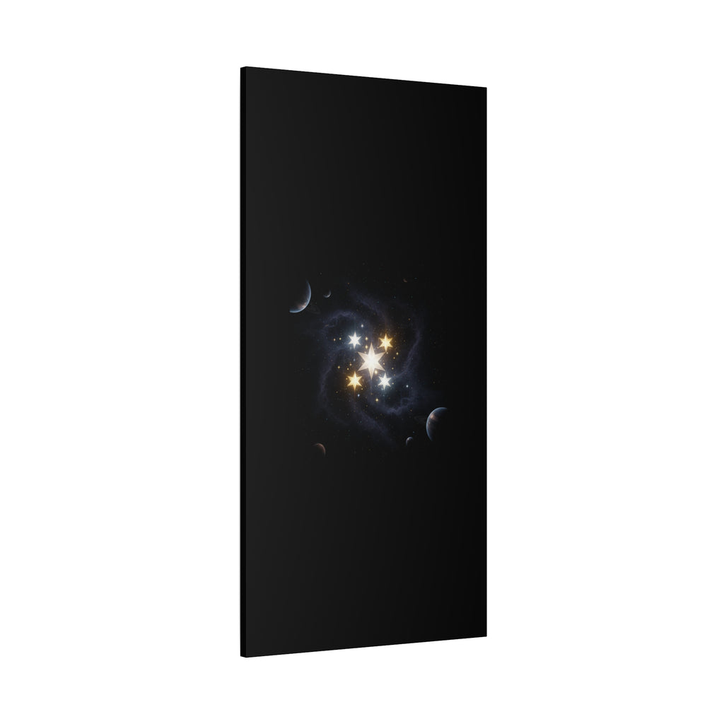 Power Runs Black PRB Glowing Star Constellation Canvas by Power Runs Black
