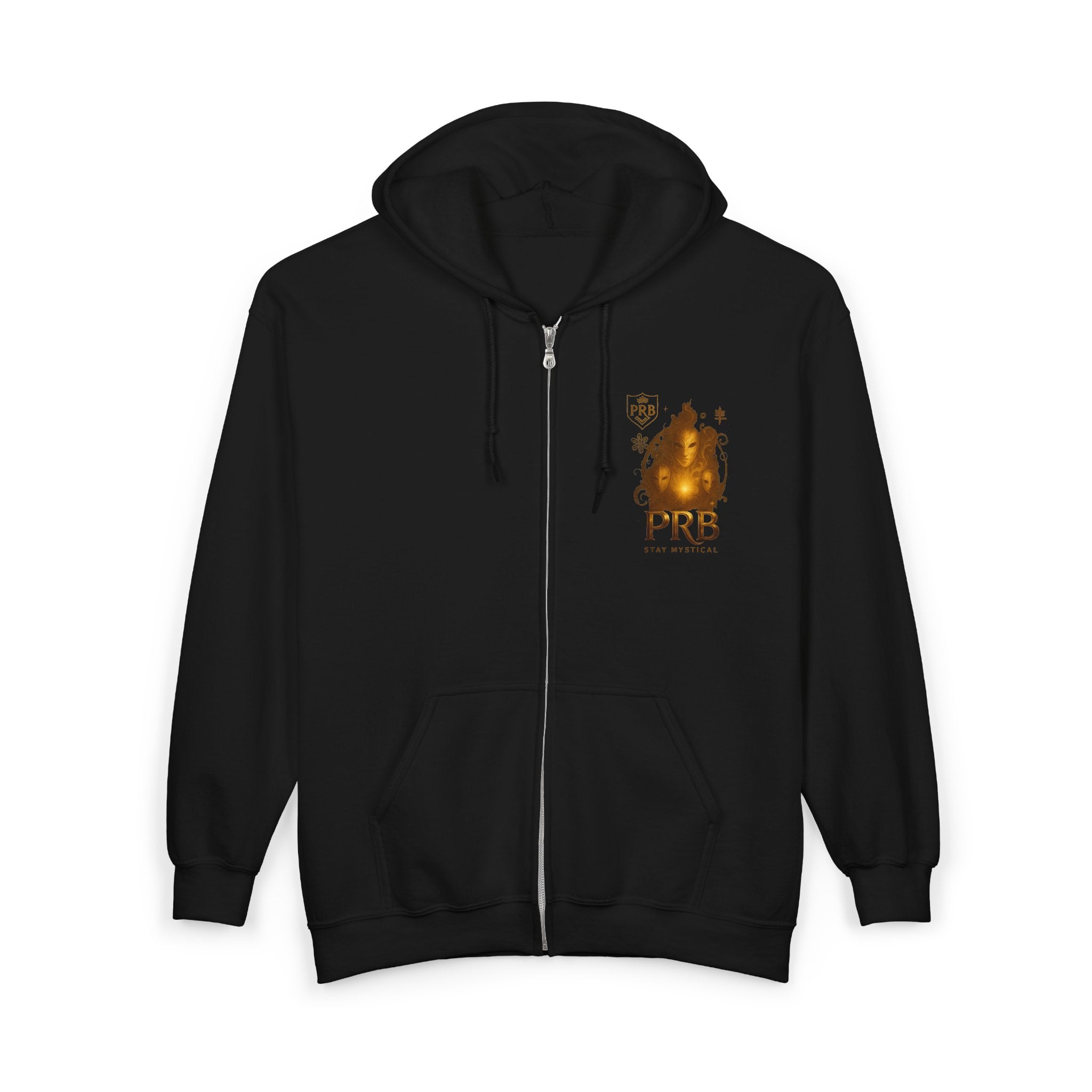 PRB Mystical Flame Mask hoodie | Zip Hoodie by Power Runs Black