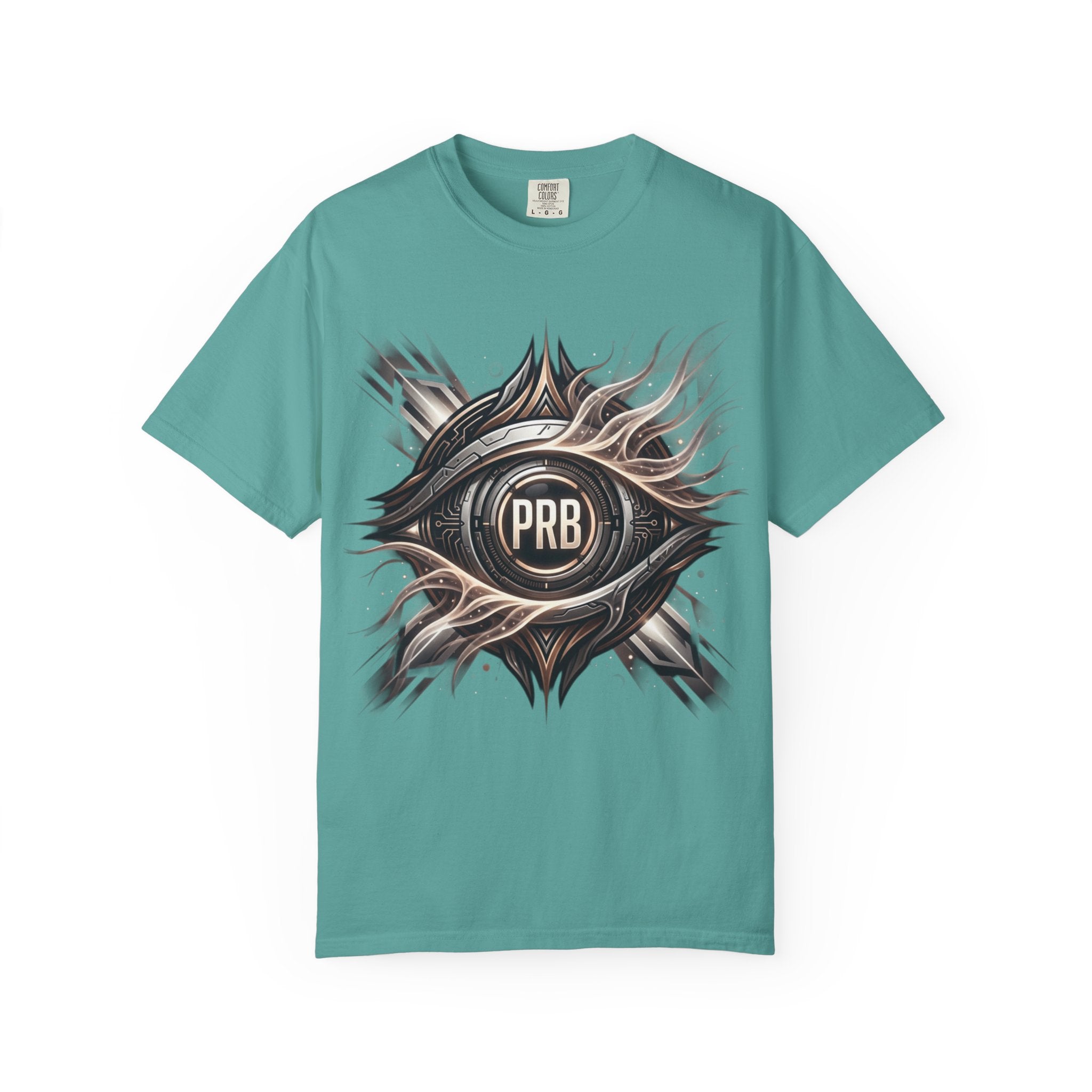 Printify PRB Clairvoyant Engine 4K Abstract Eye Emblem T-Shirt | PRB Center Medallion Graphic - T-Shirt