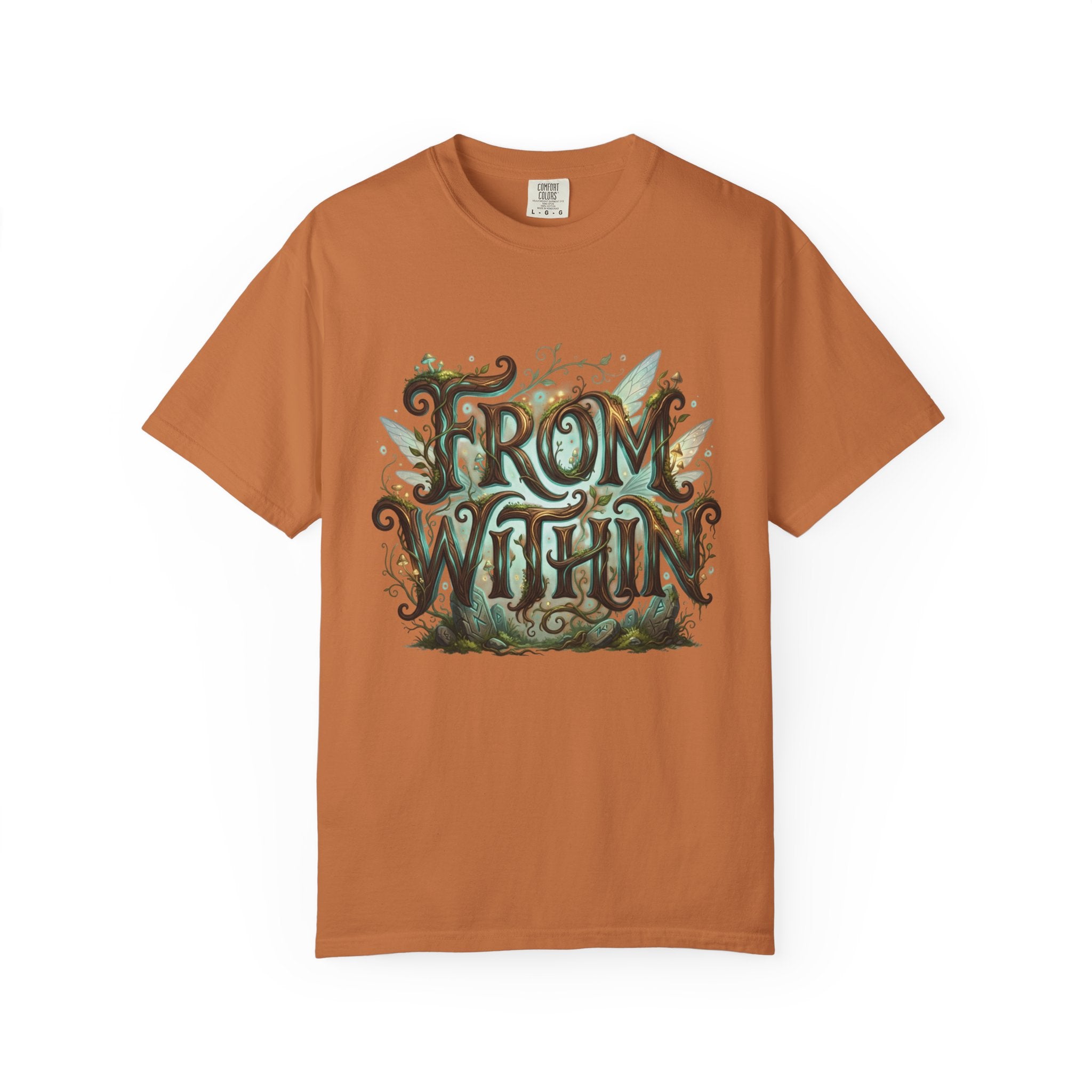 PRB From Within T-shirt | Nature Typography Forest Illustration by Power Runs Black