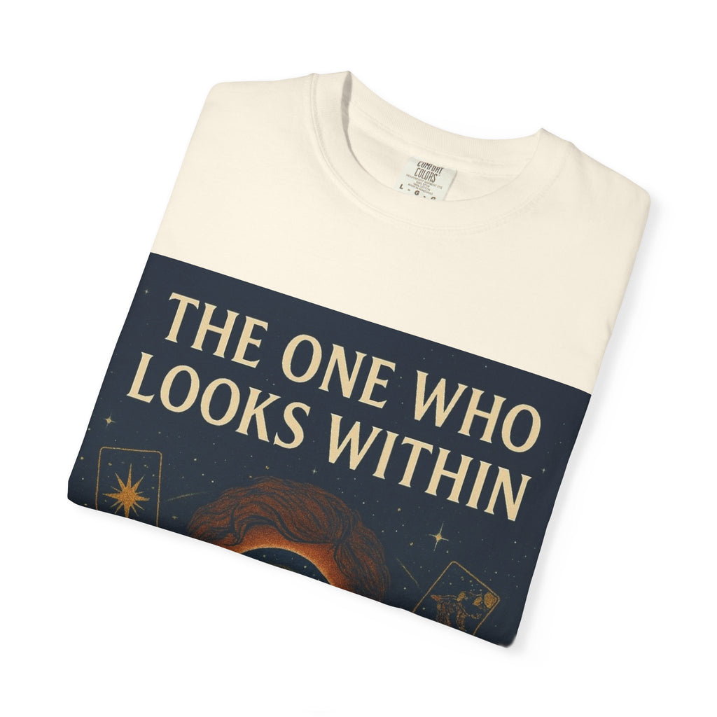 PRB Tarot Eye T-Shirt — "The One Who Looks Within" Mystical Graphic Tee by Power Runs Black
