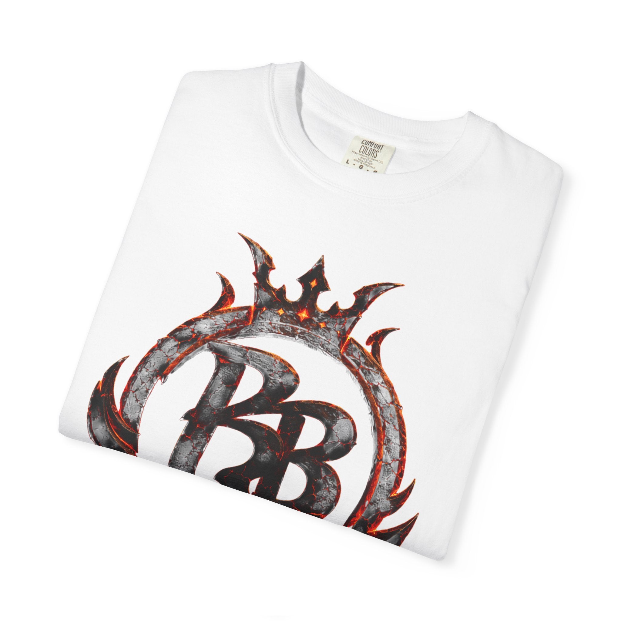 Power Runs Back PRB Flame Logo T-shirt | Fiery Emblem Tee, Grunge Rock Chic by Printify