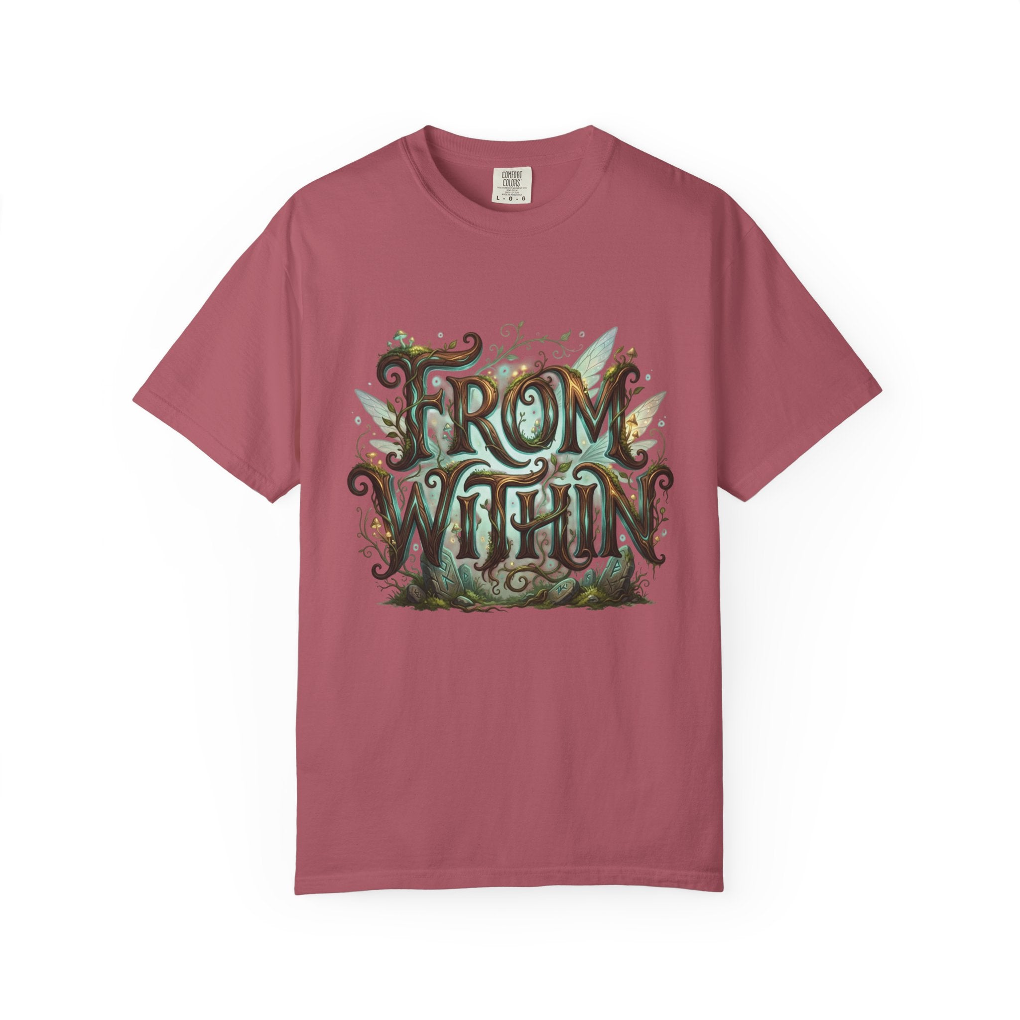 PRB From Within T-shirt | Nature Typography Forest Illustration by Power Runs Black