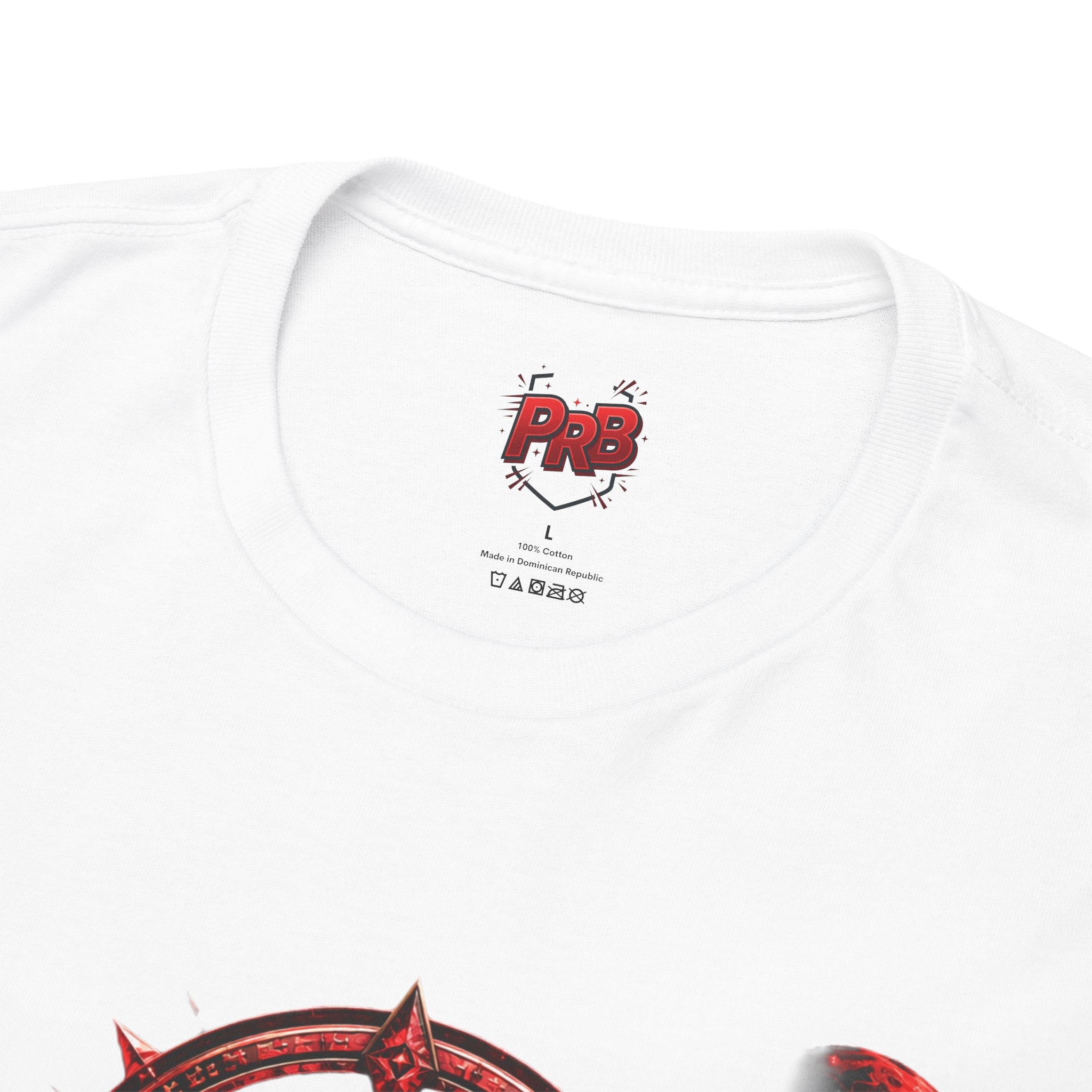 Power Runs Black Red Angel Graphics Tee by Printify