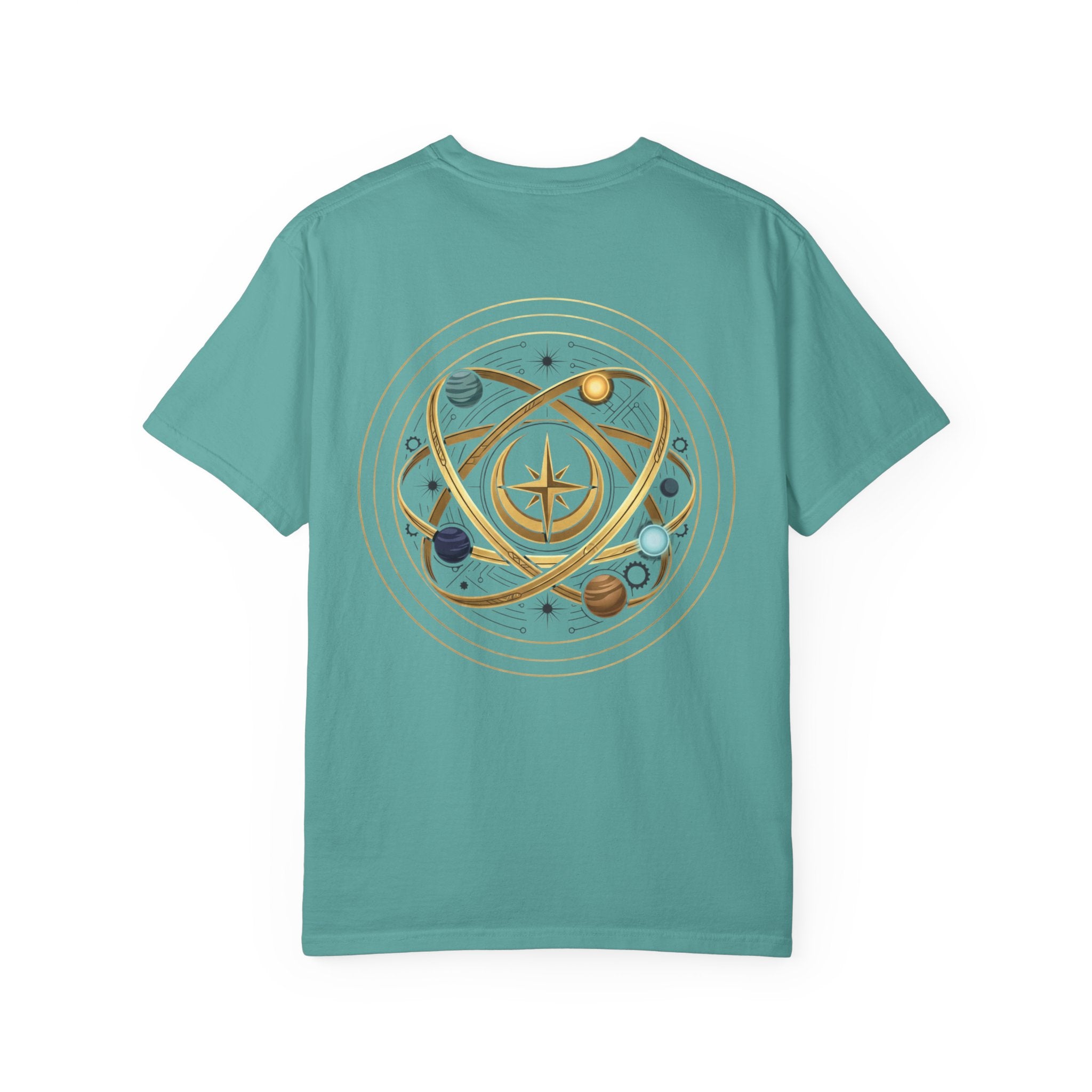 PRB Crown & Cosmos Graphic T-Shirt | Gold Royal Crest & Celestial Back by Printify