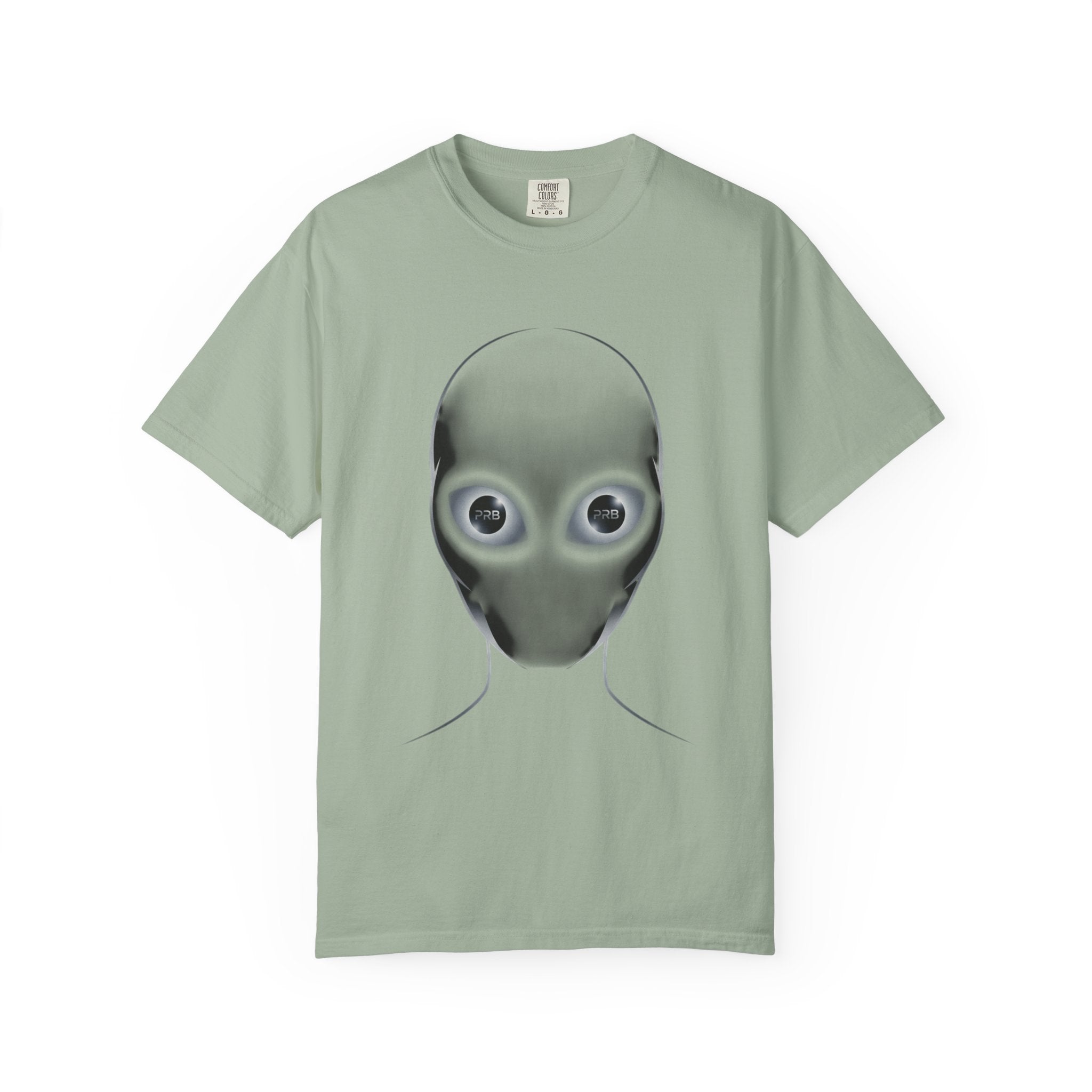 Printify Alien Head Graphic T-Shirt — Surreal Sci‑Fi Face Tee - T-Shirt