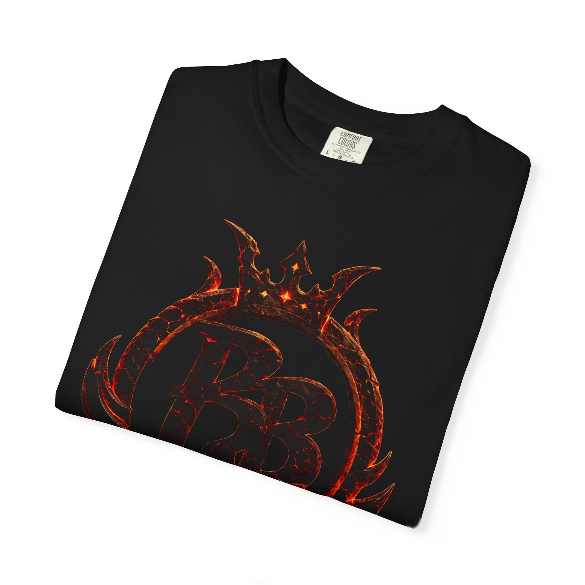 Power Runs Back PRB Flame Logo T-shirt | Fiery Emblem Tee, Grunge Rock Chic by Printify