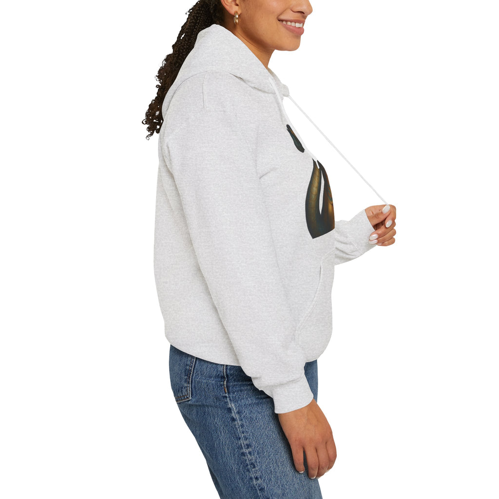 PRB Egyptian Goddess Portrait Hoodie | Serpent Headdress, Ancient Queen Art by Power Runs Black