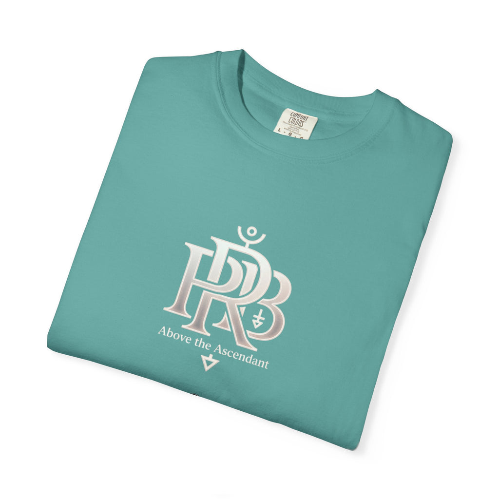 Printify Silhouette Logo T‑Shirt — Minimalist Dressed Figure & PRD Monogram - T-Shirt