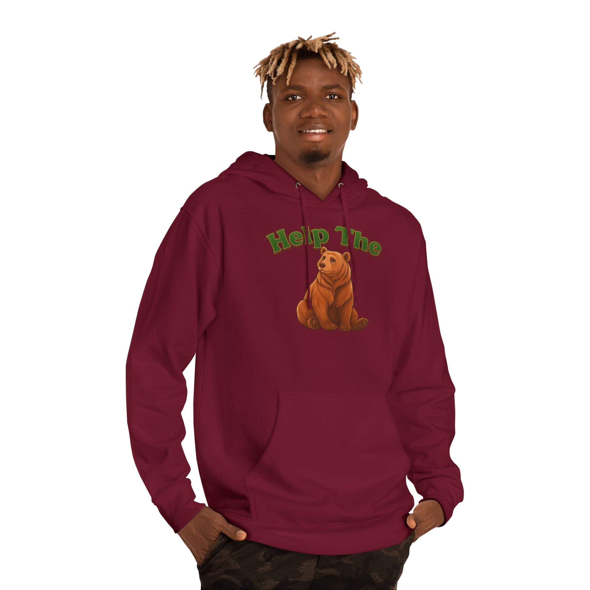 PRB "Don't Help Me Help The Bear" Graphic Hoodie by Power Runs Black