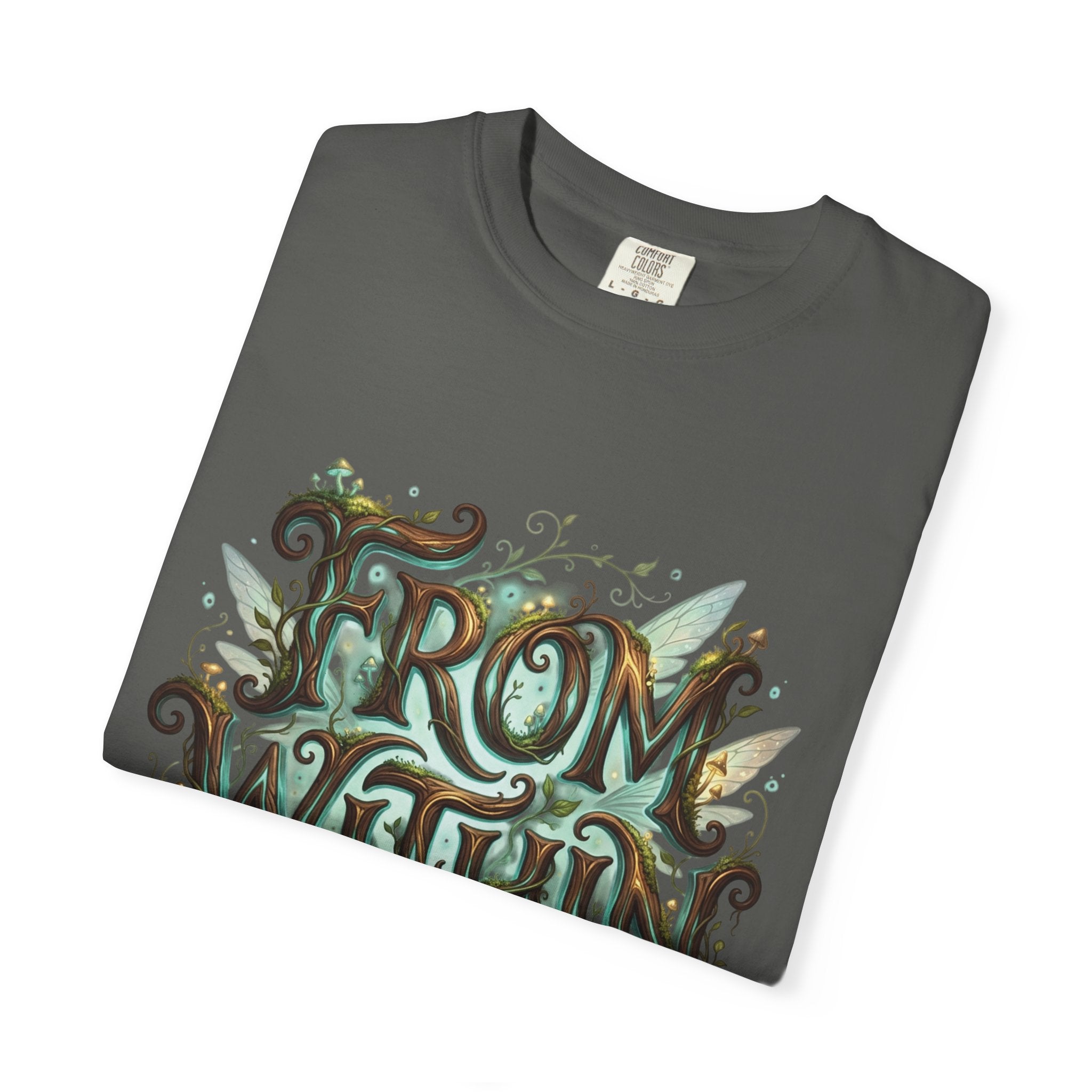 PRB From Within T-shirt | Nature Typography Forest Illustration by Power Runs Black