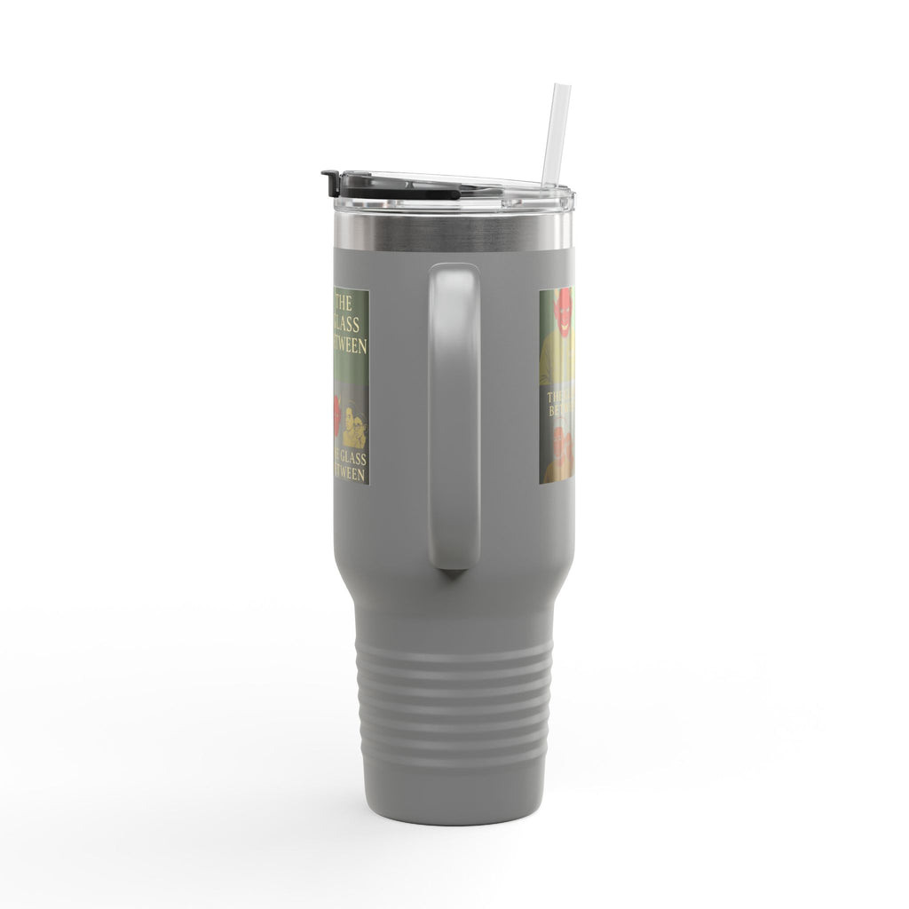 PRB The Glass Between collage travel mug | 40oz insulated tumbler by Power Runs Black