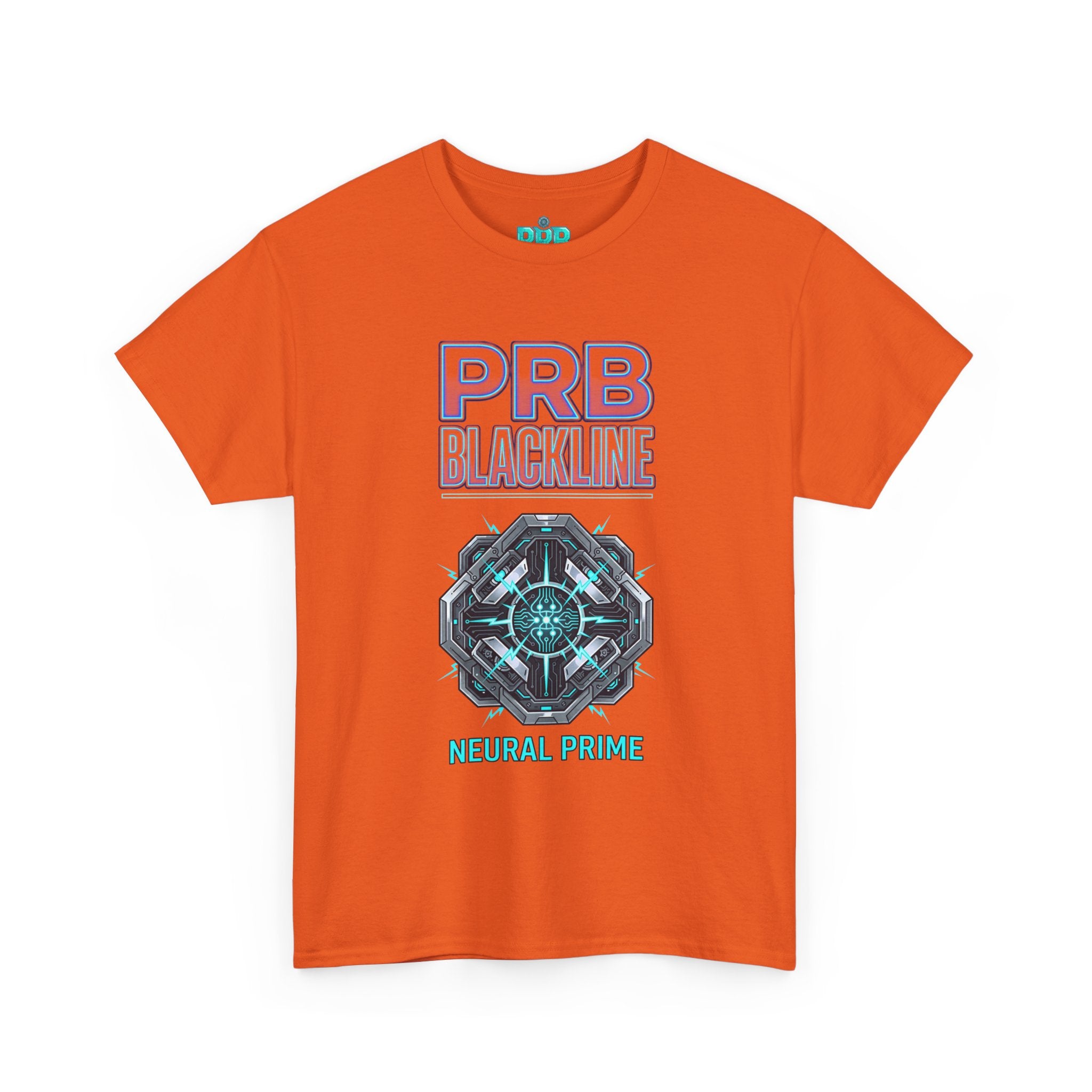 PRB Blackline Neural Prime Tech Tee — Futuristic Sci‑Fi Circuit Graphic T-Shirt by Printify