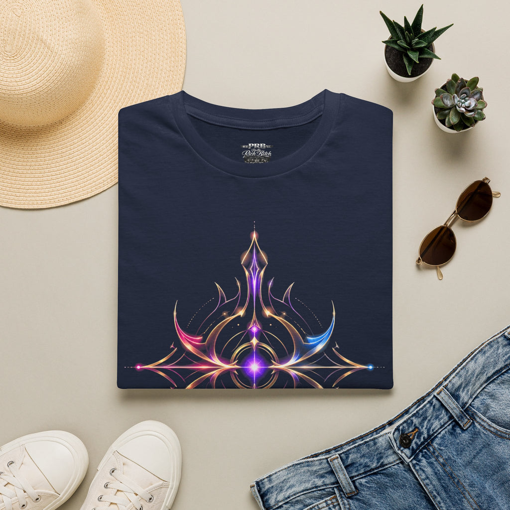 Power Runs Black PRB Pretty Rich Bitch The Collection Mystic Mandala Tee — Subtle Pastel Spiritual Graphic T-Shirt by Printify