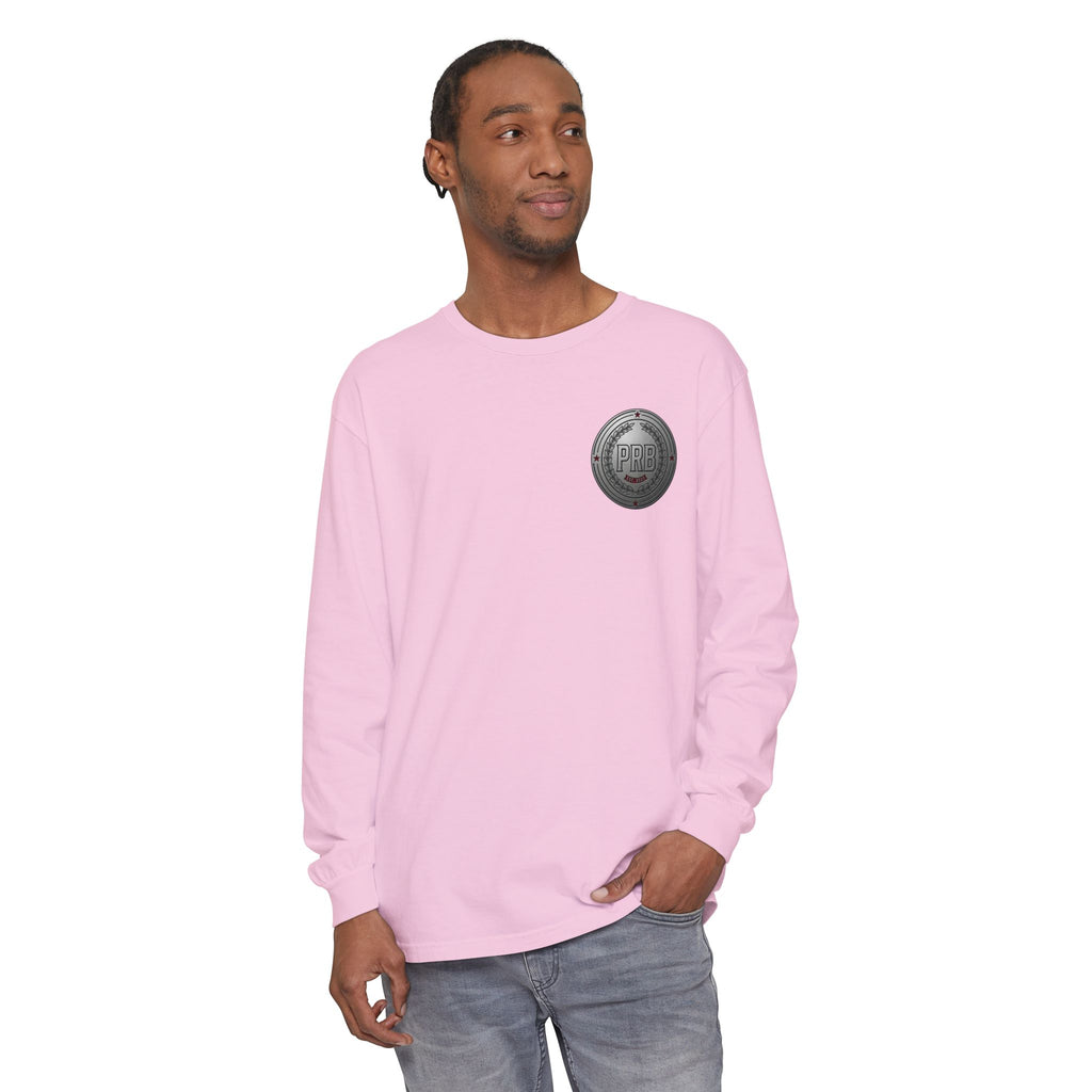 PRB The Starbound Seven graphic long sleeve shirt | cosmic superhero poster by Power Runs Black