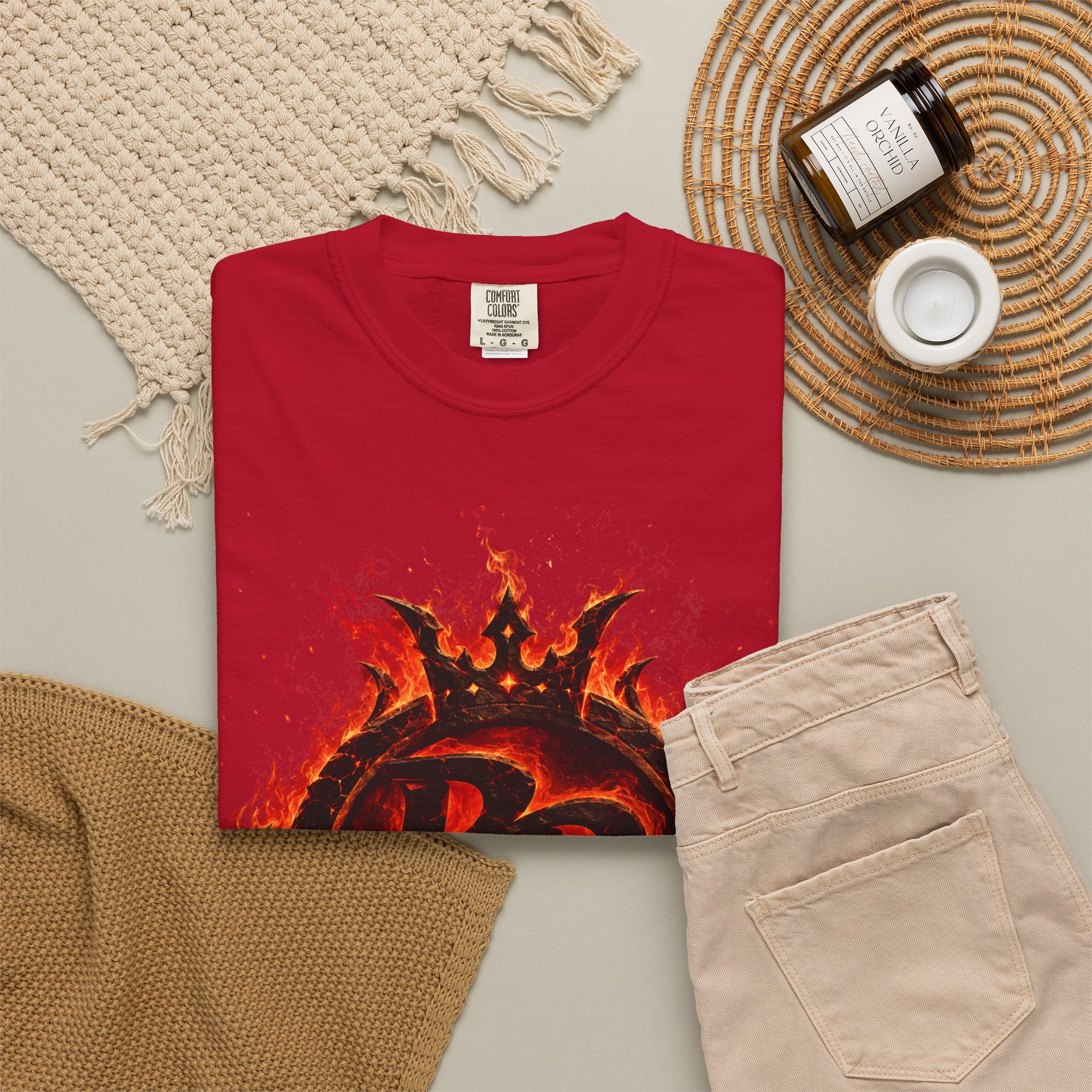 Power Runs Back PRB Flame Logo T-shirt | Fiery Emblem Tee, Grunge Rock Chic by Power Runs Black