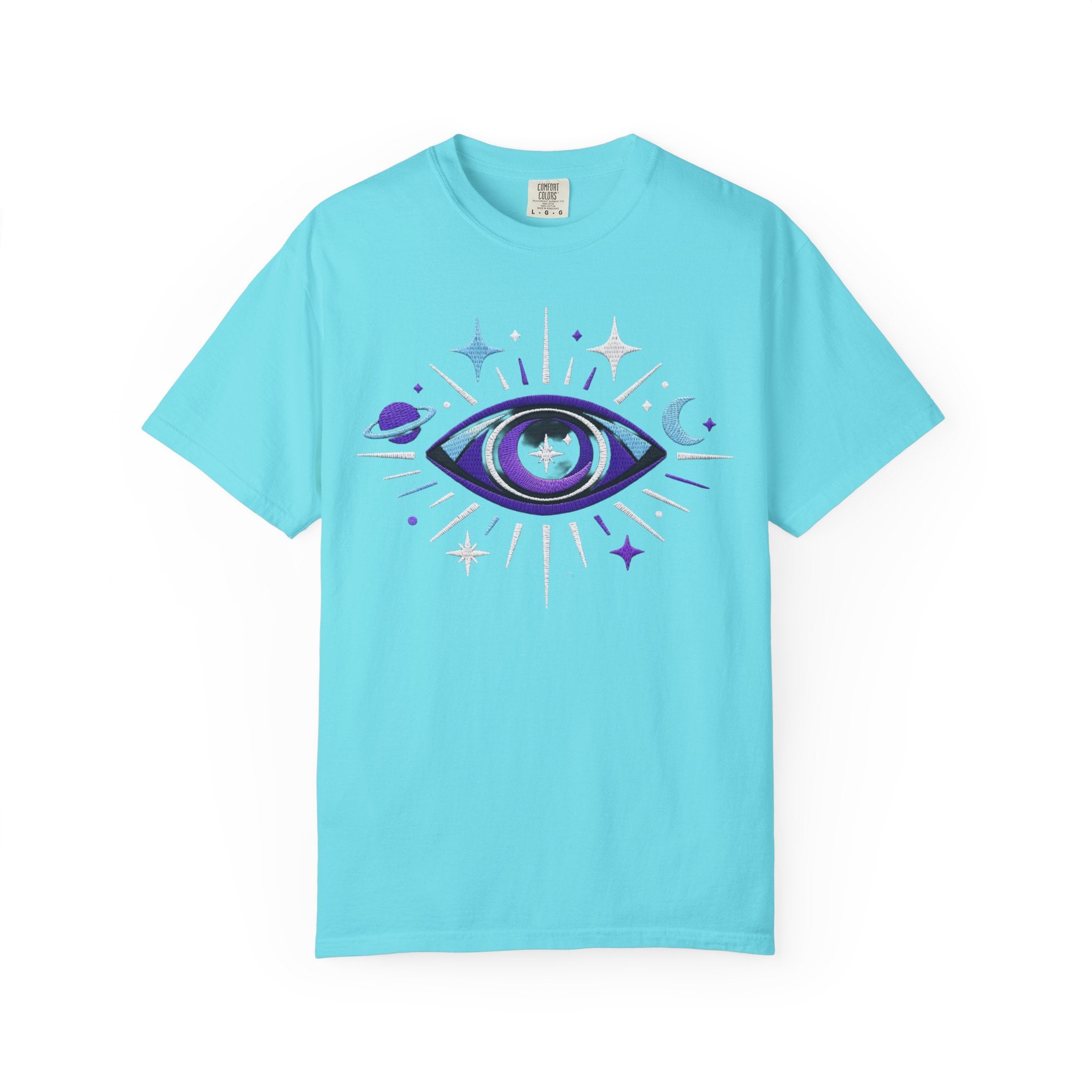 PRB Mystic All-Seeing Eye T-shirt | Cosmic Moon and Stars by Power Runs Black