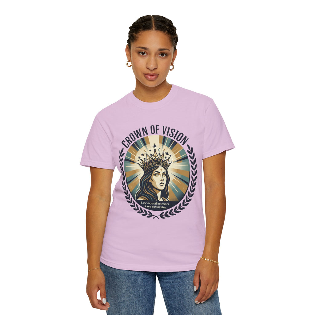 Power Runs Black Crown of Vision T-Shirt — Vintage Inspirational Graphic Tee by Printify