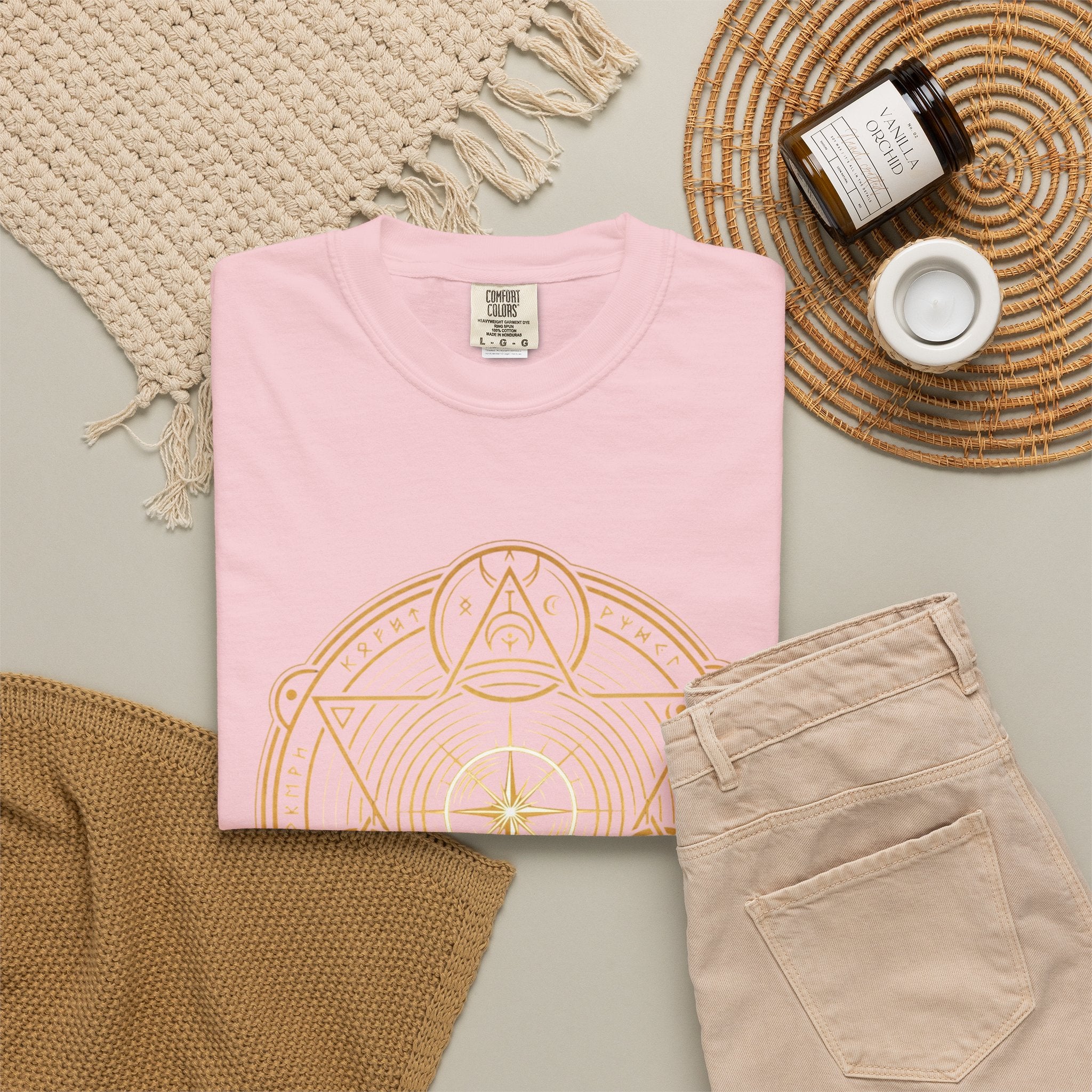 Power Runs Black PRB — Veyra Kain Geometric Sigil Tee with “Too Much Becomes Ruin” Graphic T-Shirt by Printify