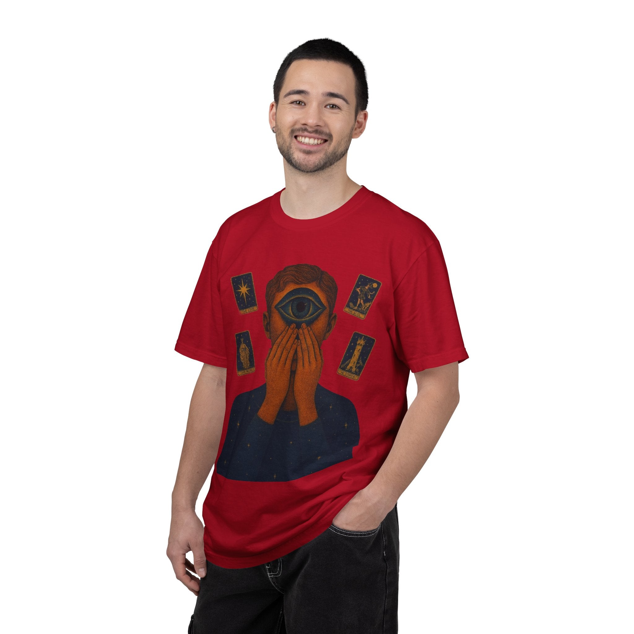 PRB Third Eye Tarot Illustration T-shirt | Occult Mystic Artwork by Power Runs Black