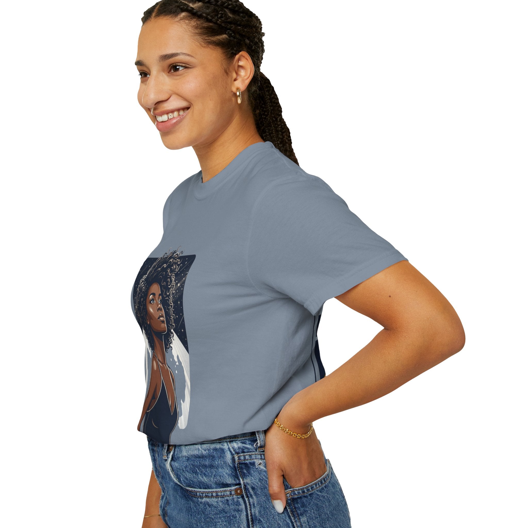 Pretty Rich Bitch The Collection by PRB T-Shirt — Afro Woman Graphic Tee by Power Runs Black