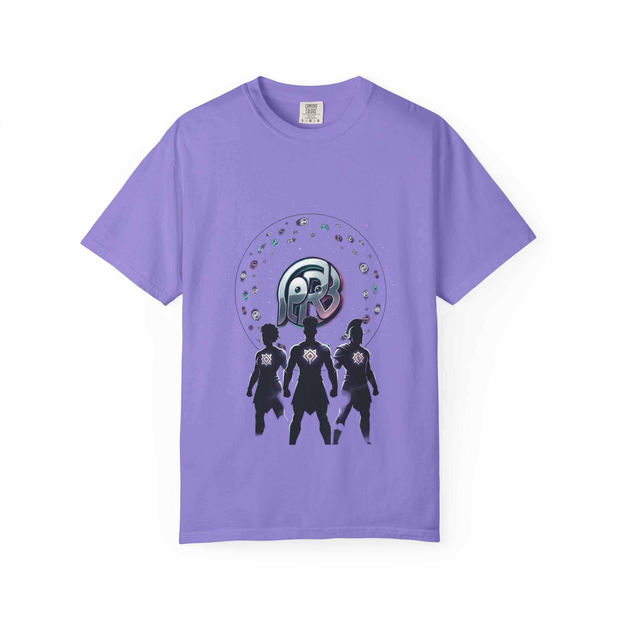 Printify PRB Retro Orb Logo T-Shirt — Vintage Circular Graphic Tee - T-Shirt
