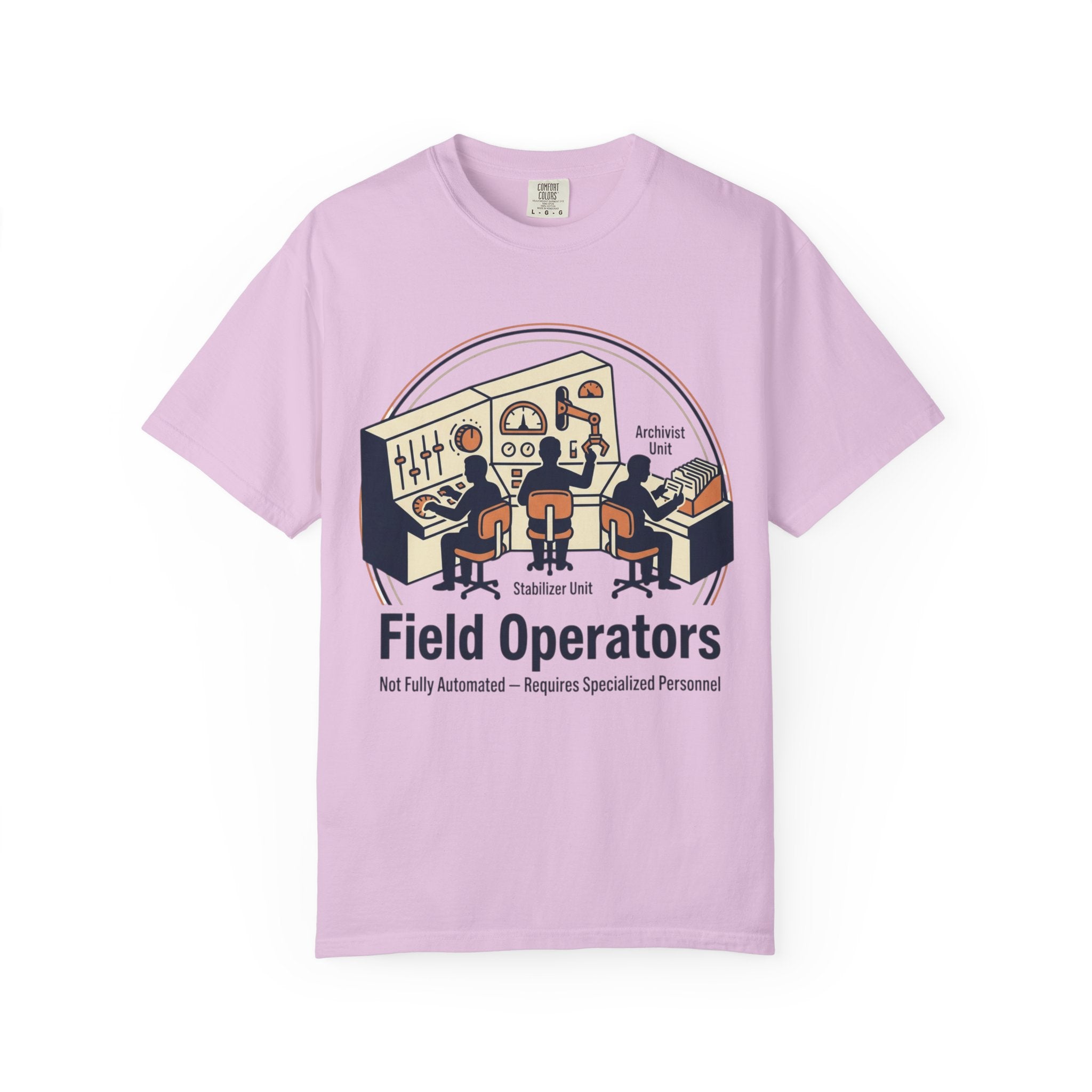Power Runs Black PRB Field Operators T-Shirt — "Field Operators: Not Fully Automated — Requires Specialized Personnel" by Power Runs Black
