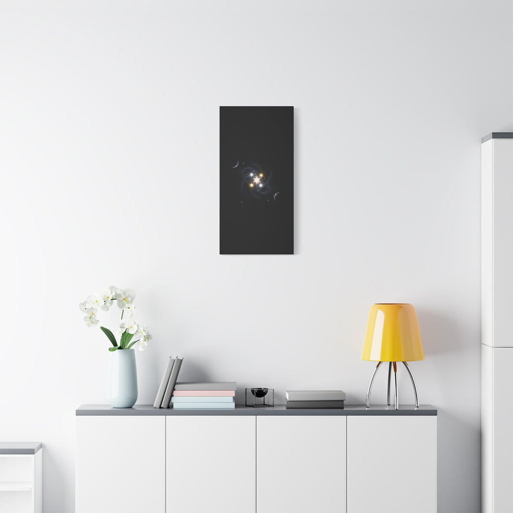 PRB Celestial Star Cluster Matte Canvas Print — Cosmic Planets Wall Art by Printify