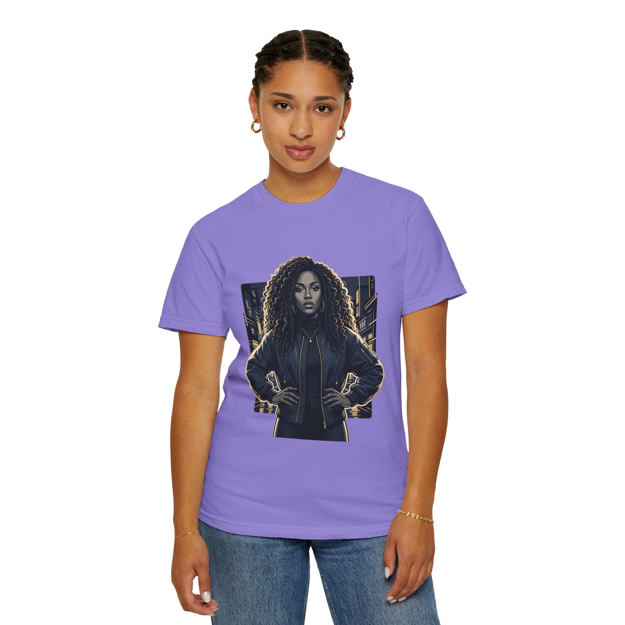 Pretty Rich Bitch The Collection by PRB T-Shirt — Bold Graphic Tee with Empowered Woman Portrait by Power Runs Black