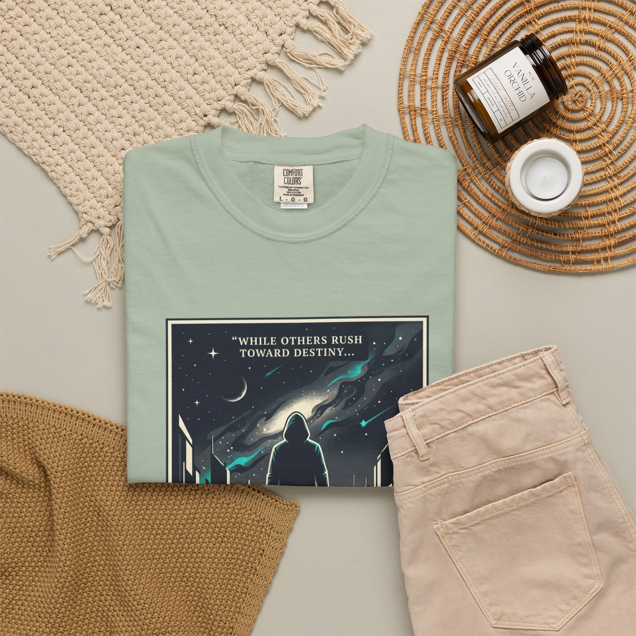 Power Runs Black Astra Sci‑Fi Graphic T-Shirt — "I walk toward understanding" Poster Design by Power Runs Black