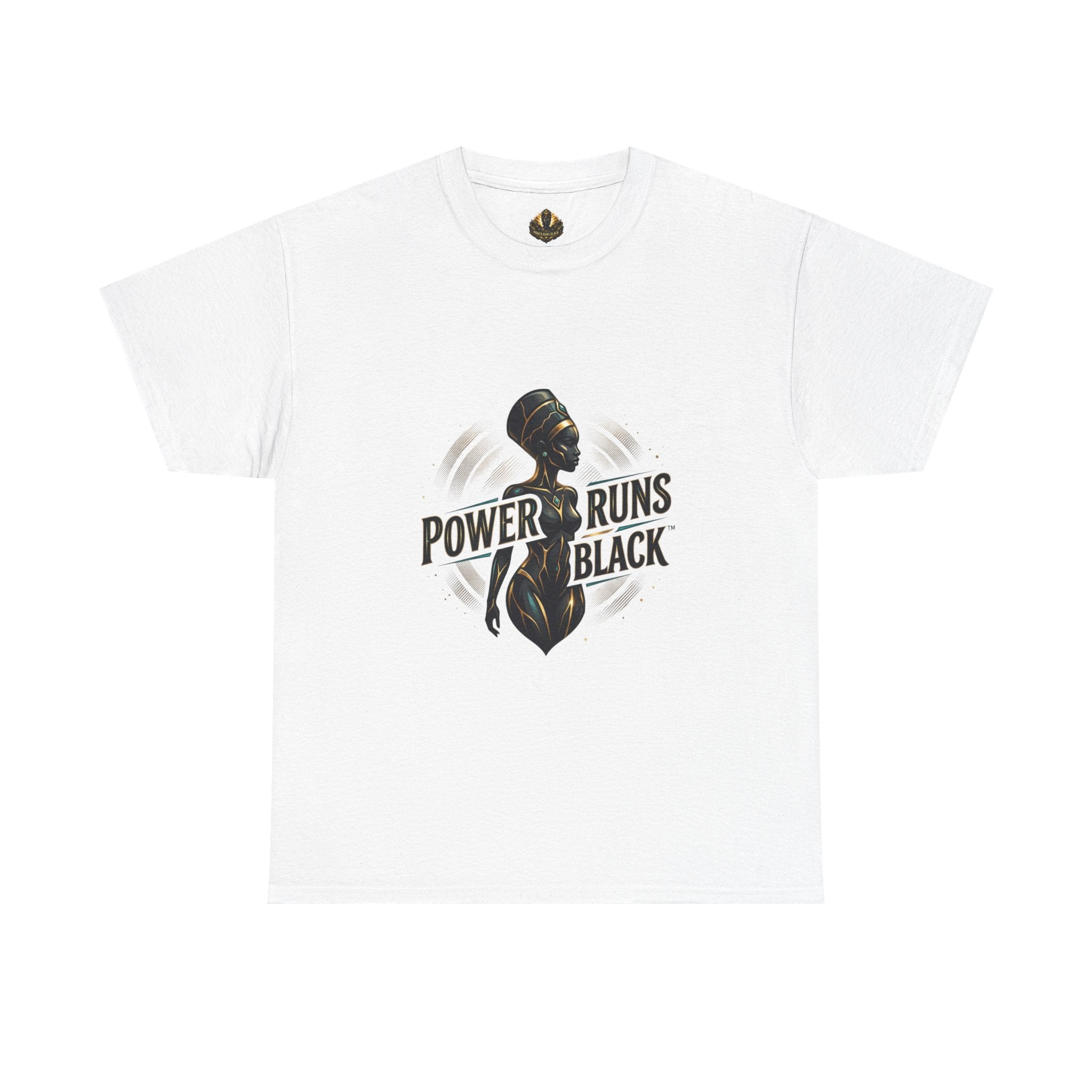 Power Runs Black Queen Goddess Graphics Tee by Printify