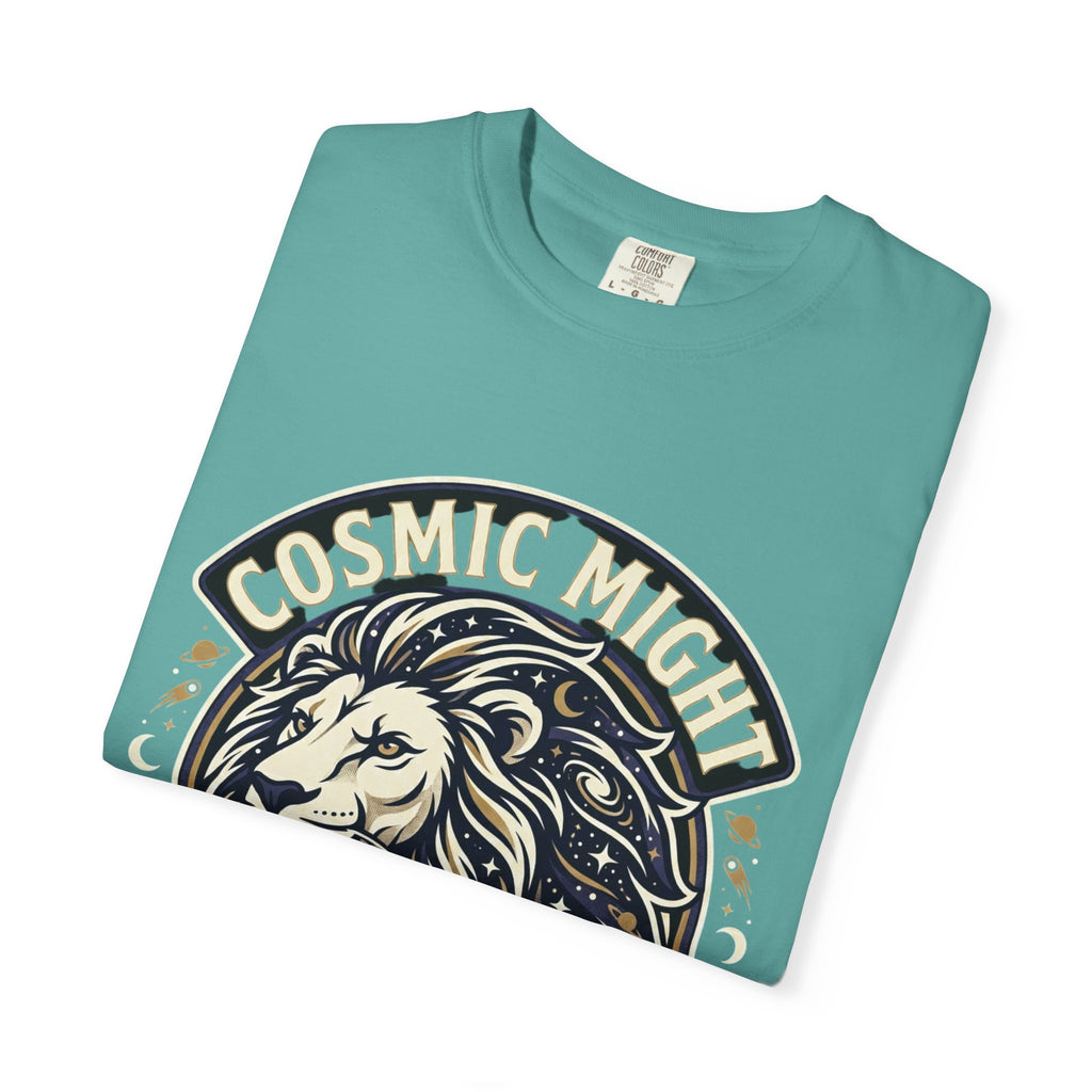 PRB Starforged Flex Cosmic Might Unleashed Lion Graphic T-Shirt — "Unleashed" Inspirational Lion Tee by Power Runs Black