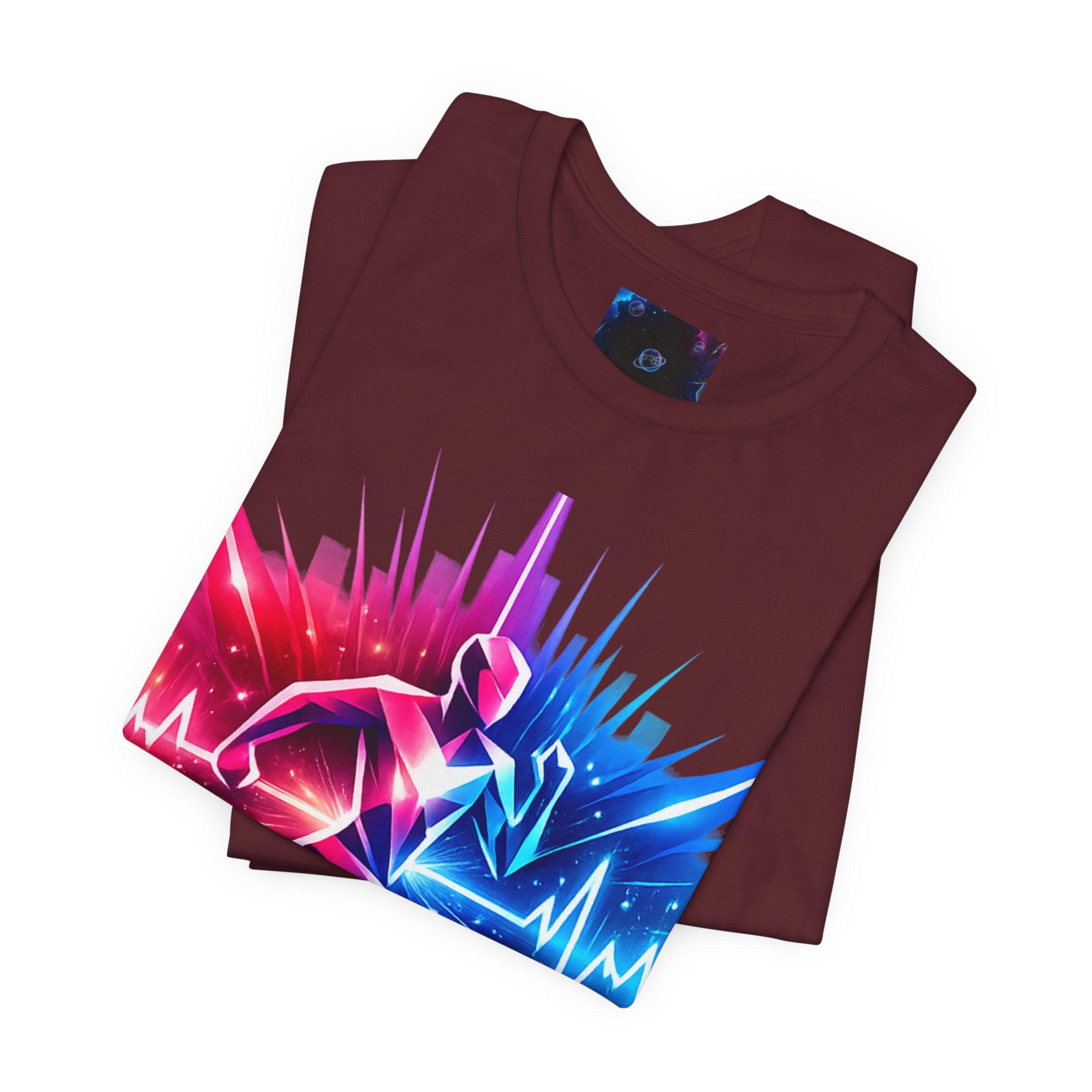 Power Runs Black PRB Running Pulse Graphic Tee — Neon Runner Heartbeat Sports T‑Shirt by Power Runs Black