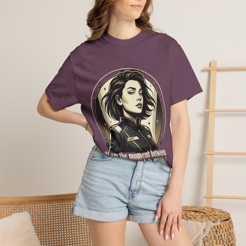 Power Runs Black Retro Space Captain Portrait T-Shirt — 'Fearless Commander' Graphic Tee by Power Runs Black