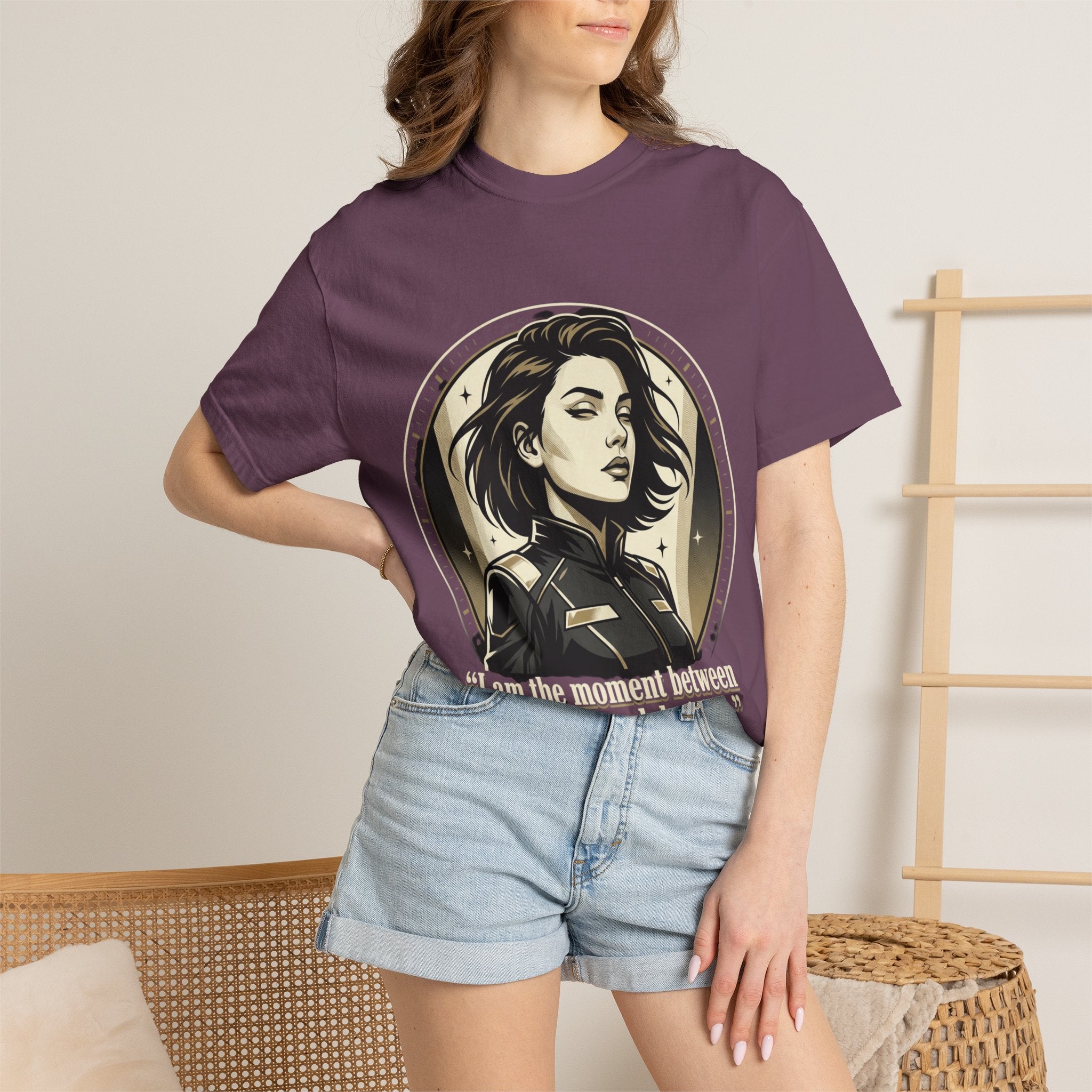 Power Runs Black Retro Space Captain Portrait T-Shirt — 'Fearless Commander' Graphic Tee by Power Runs Black