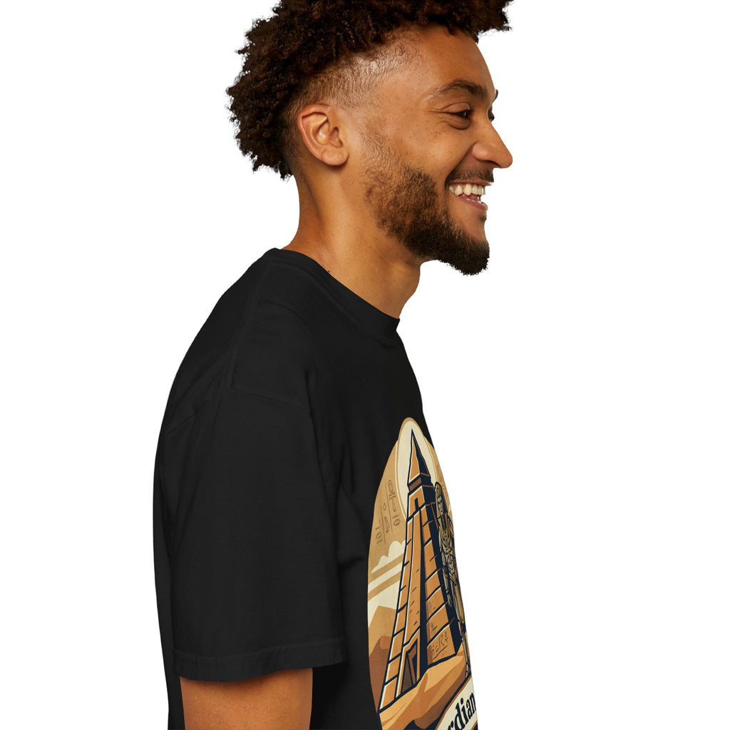 Power Runs Black PRB Guardian Unit T-Shirt — Egyptian Pyramid Sci‑Fi Graphic Tee by Power Runs Black