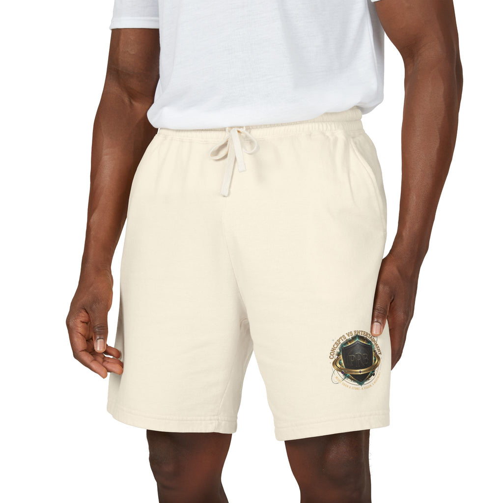 Printify PRB Fleece Sweat Shorts — Vintage Crest Pocket Graphic - Trousers