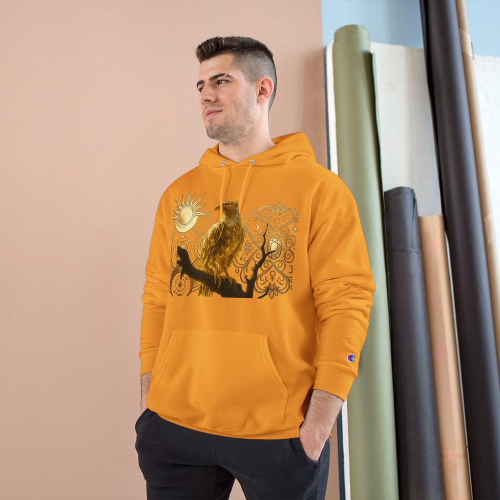 PRB Golden Owl Sundial Graphic Champion Hoodie by Power Runs Black