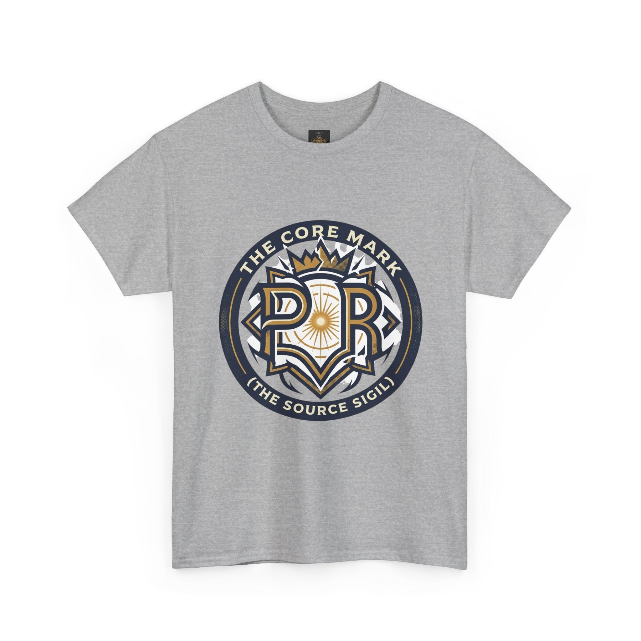 Power Runs Black PRB Core Mark Logo T-Shirt — "The Source Sigil" Retro Emblem Tee by Power Runs Black