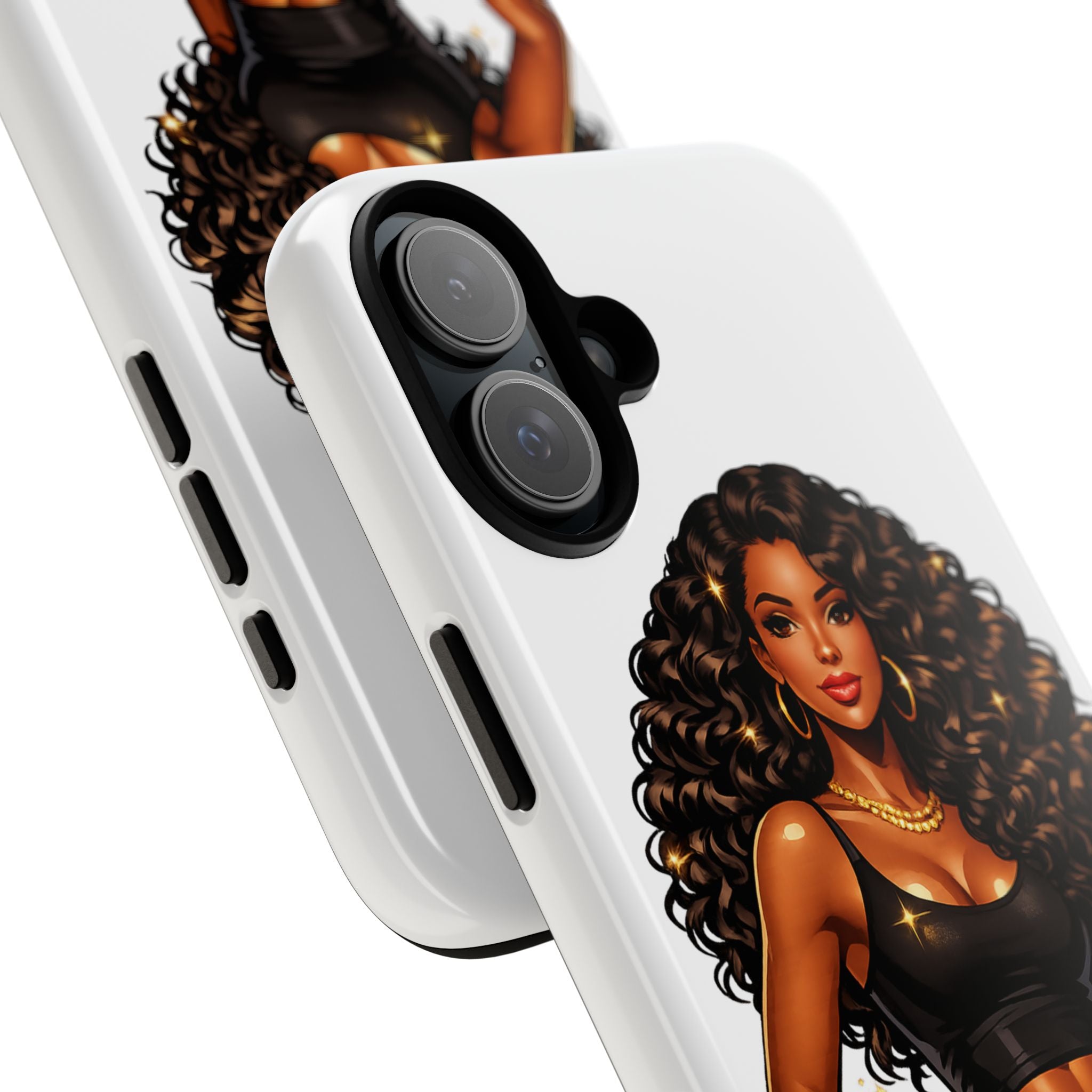 Pretty Rich Bitch by PRB Curly Hair Phone Case by Printify