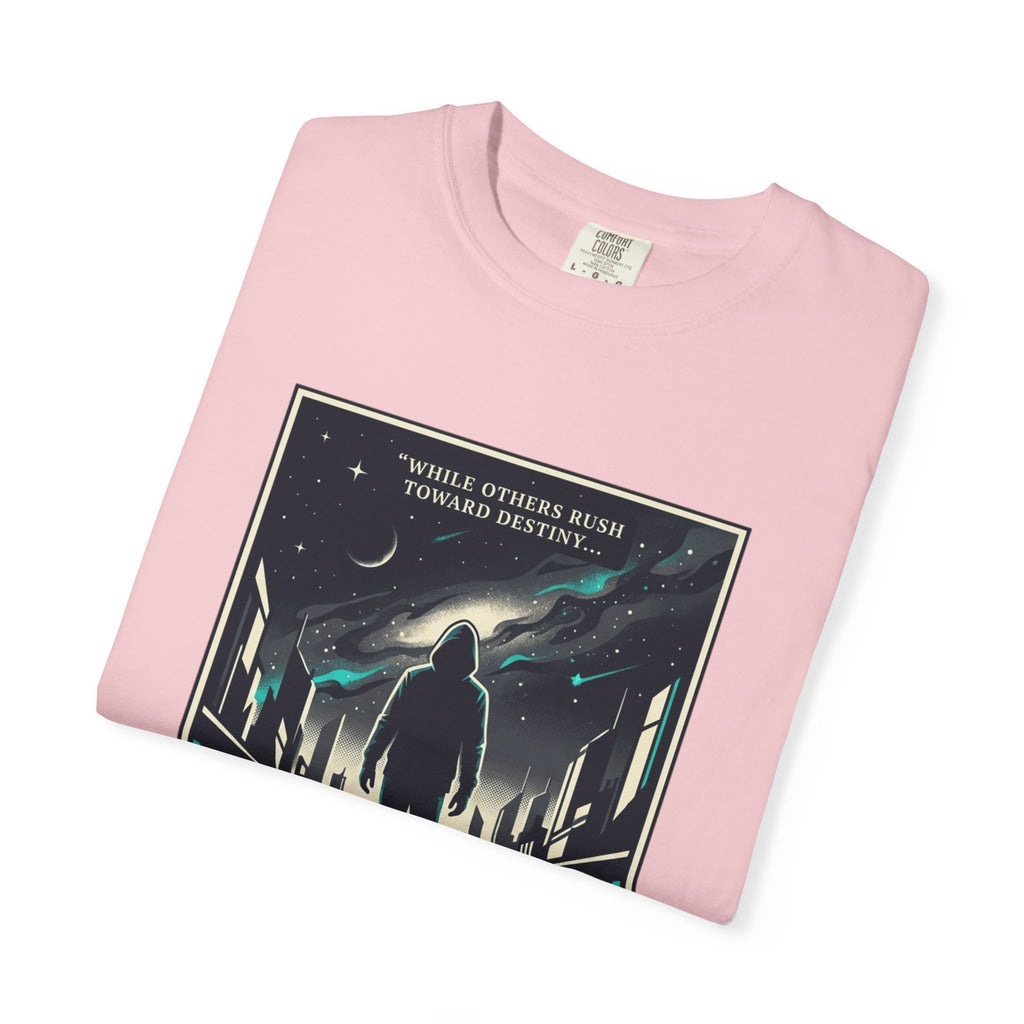 Power Runs Black Astra Sci‑Fi Graphic T-Shirt — "I walk toward understanding" Poster Design by Power Runs Black