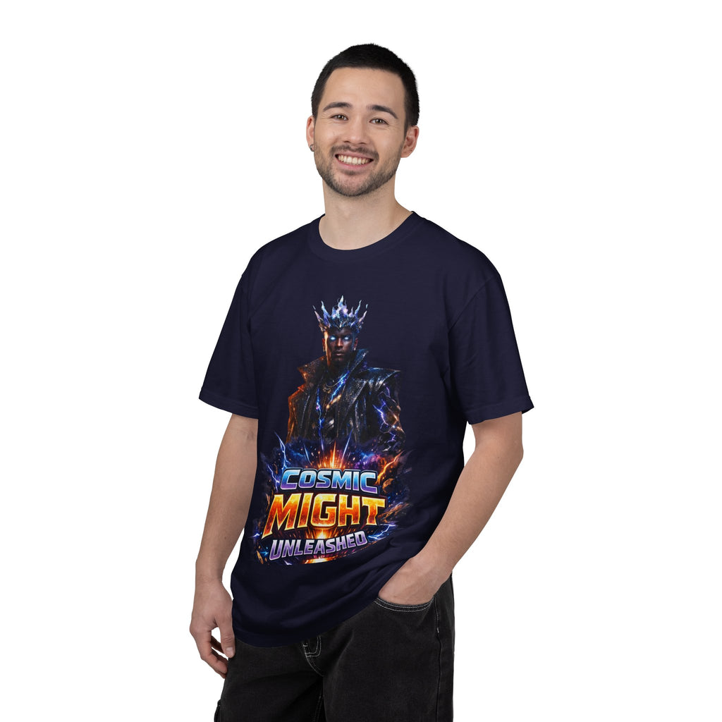 PRB Cosmic Might Unleashed T-shirt | Space Warrior Graphic Tee by Printify