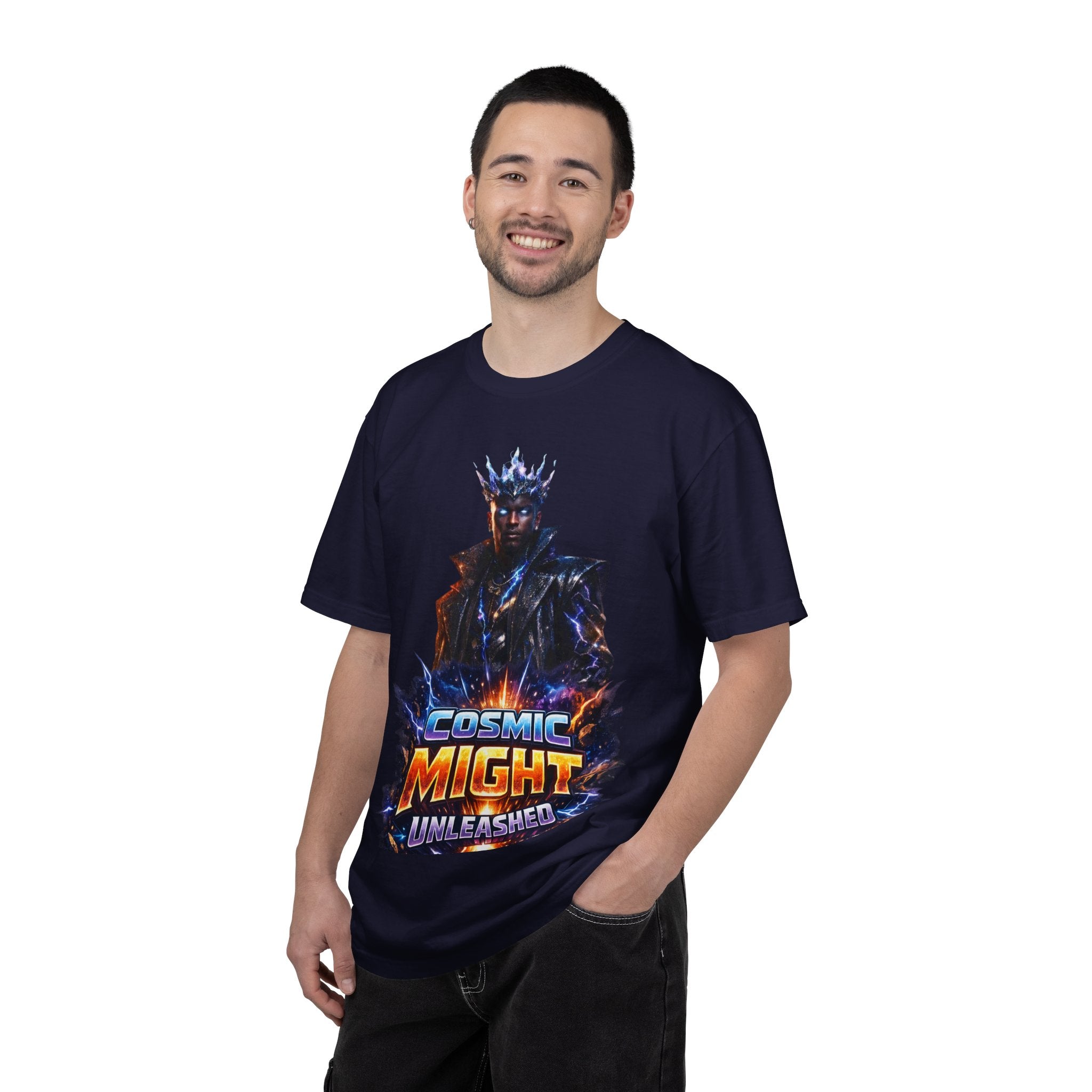 PRB Cosmic Might Unleashed T-shirt | Space Warrior Graphic Tee by Printify