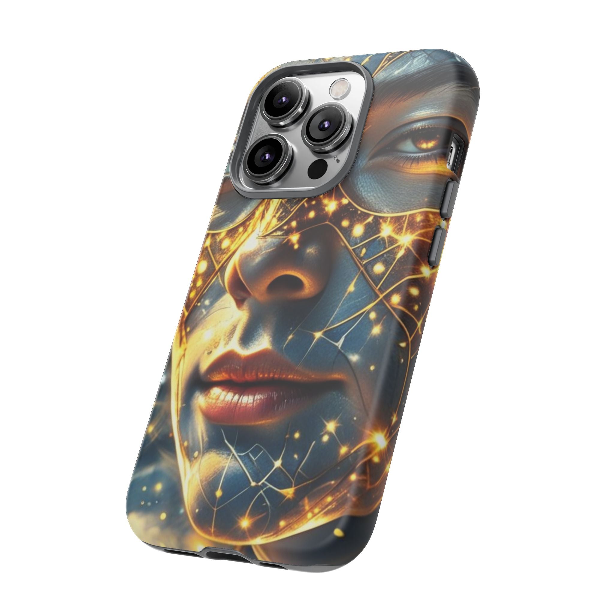 PRB Galactic Portrait Tough Case | Cosmic Face Phone Case, Starry Nebula Design by Printify