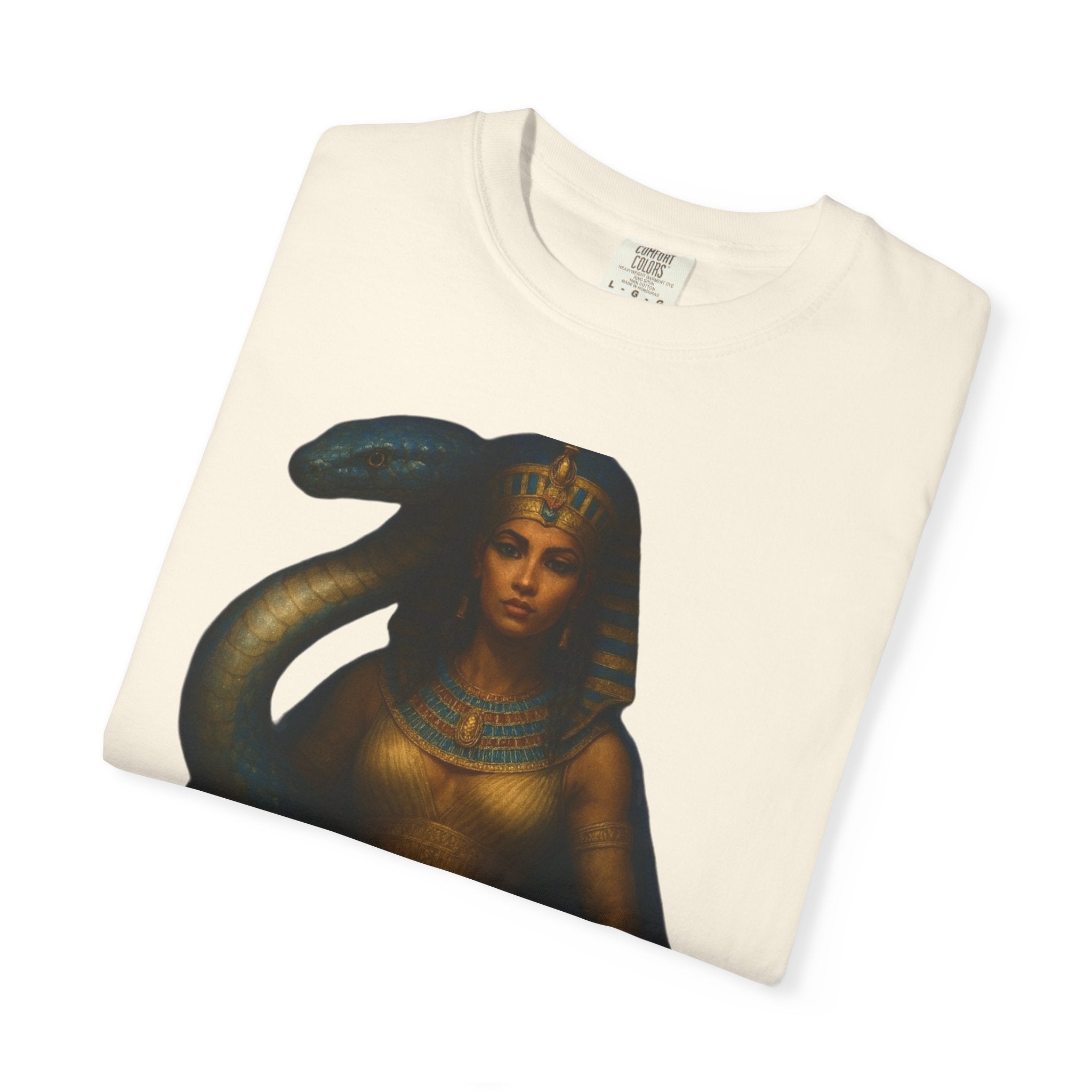 PRB Egyptian Goddess with Snake T-Shirt | Pharaoh Serpent Art Tee by Power Runs Black
