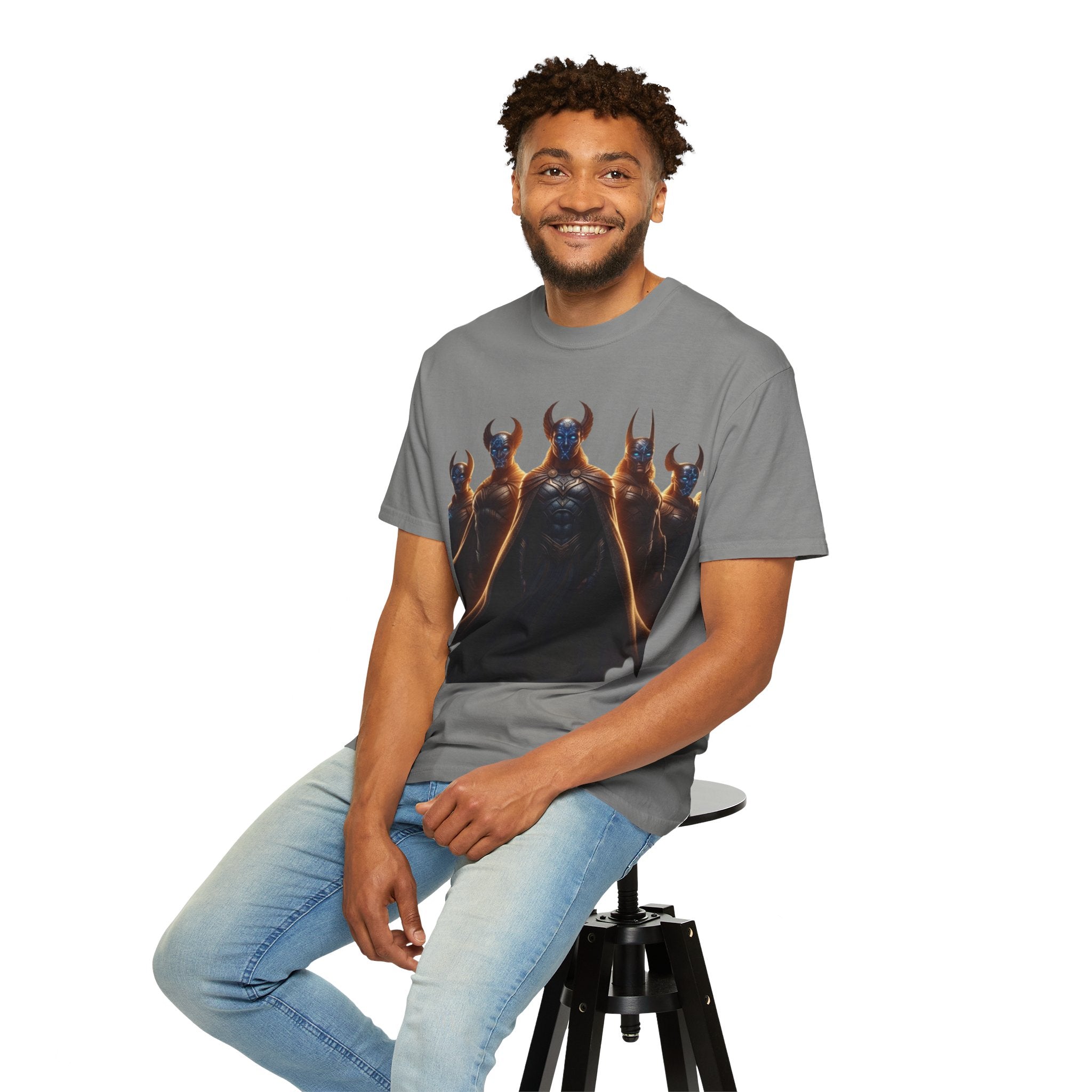 Power Runs Black PRB Dark Legion Graphic T-Shirt — Horned Warriors Fantasy Tee by Power Runs Black