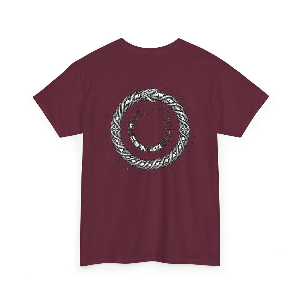 Power Runs Black — "The Agenda of the Arch" Retro TV Ouroboros Graphic Tee by Printify