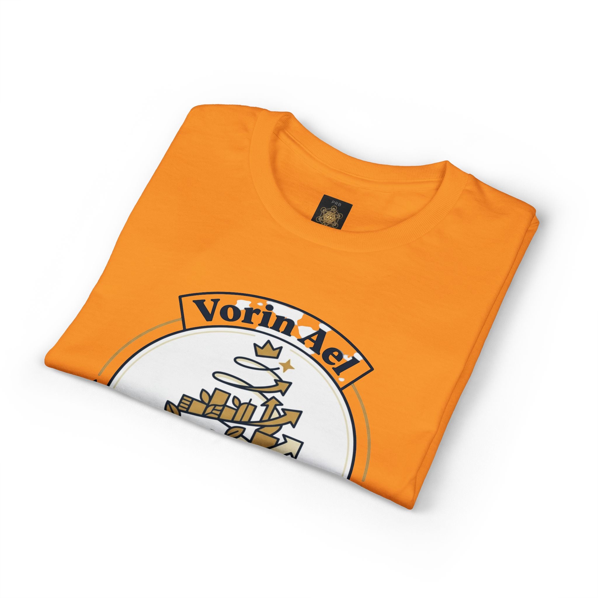 Power Runs Black PRB Vorin Ael Crest T-Shirt — Fantasy Guild Emblem Tee by Printify